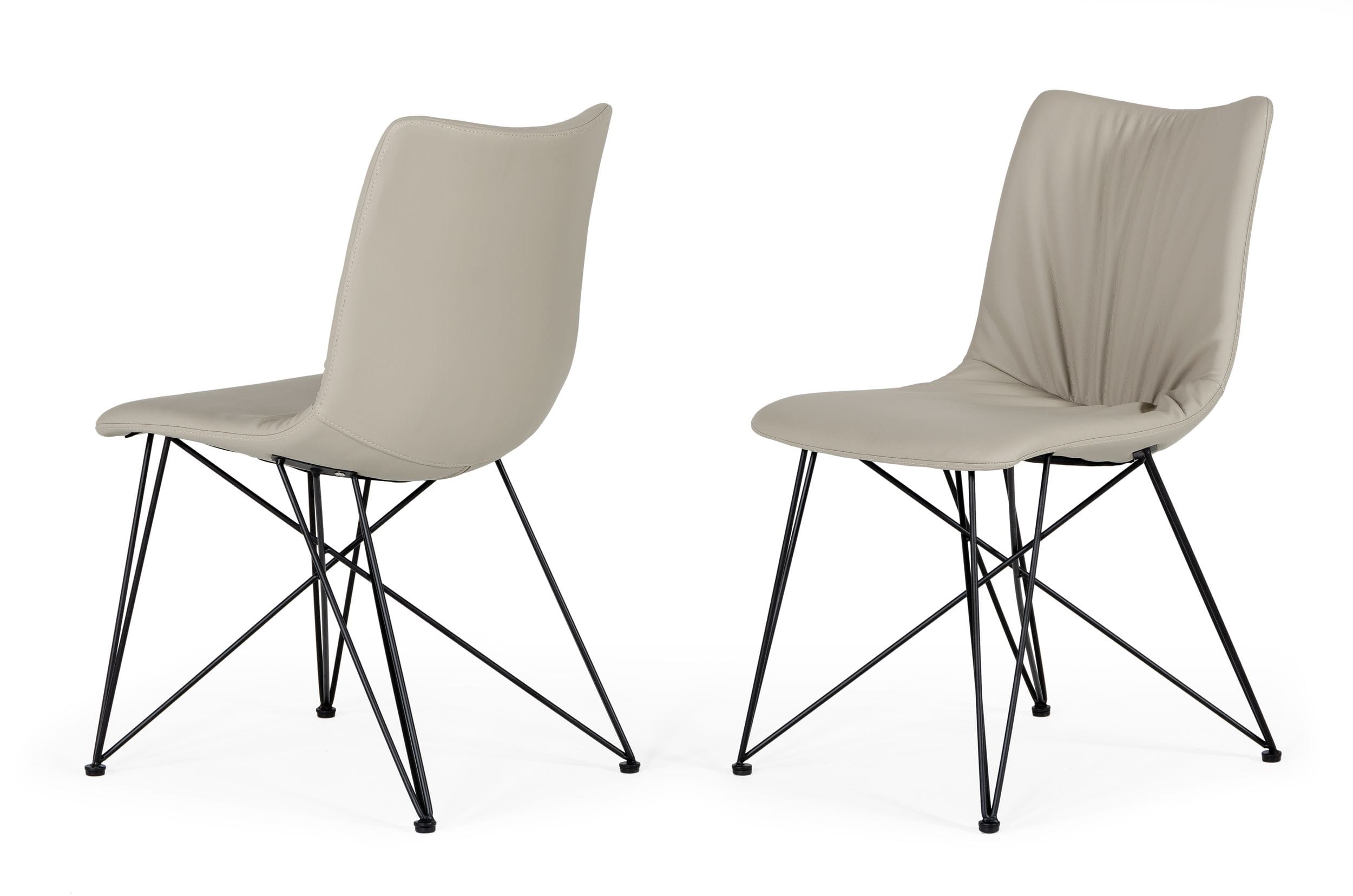 LA Furniture Naomi Modern Grey Leatherette Dining Chair (Set of 2) VGEWF3205AA-GRY Contemporary Style by Vig Furnitrue Number 73216Z Catch Home Goods