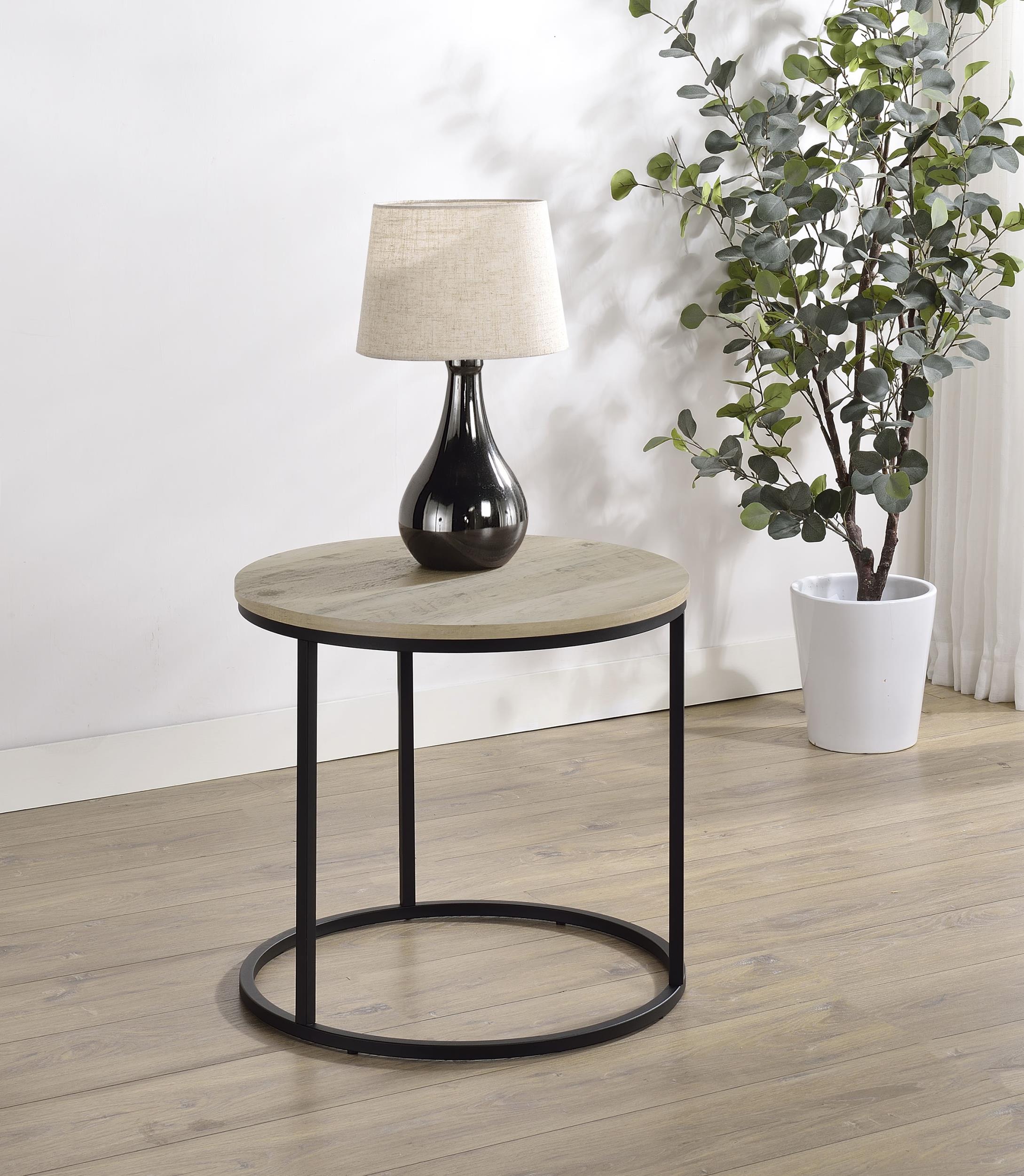 Coaster Lainey Rustic Distressed Pine End Table Model 736047