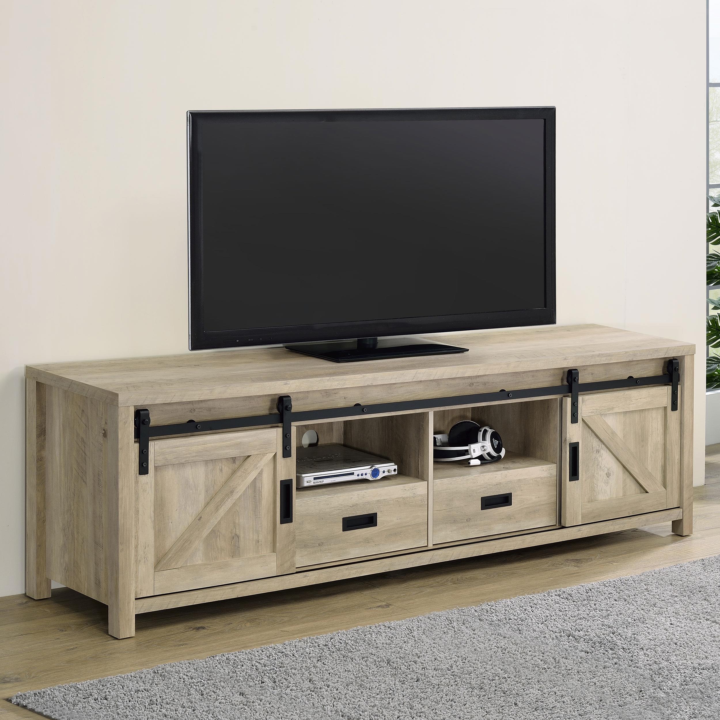 Coaster Madra Farmhouse Distressed Pine 79" Tv Stand Model 736263