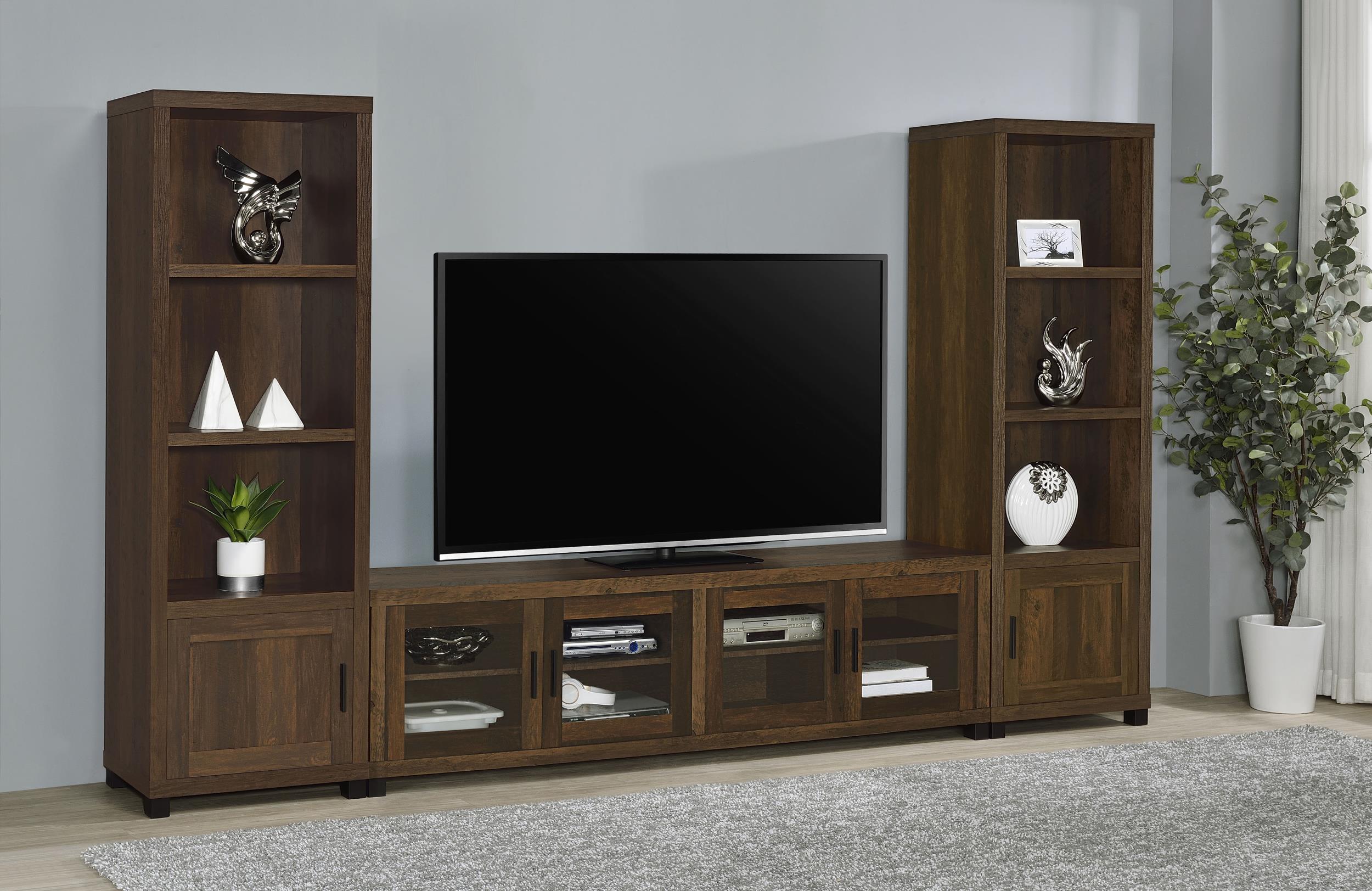 Coaster Sachin Transitional Dark Pine Entertainment Center - Overall Model 736293-Set