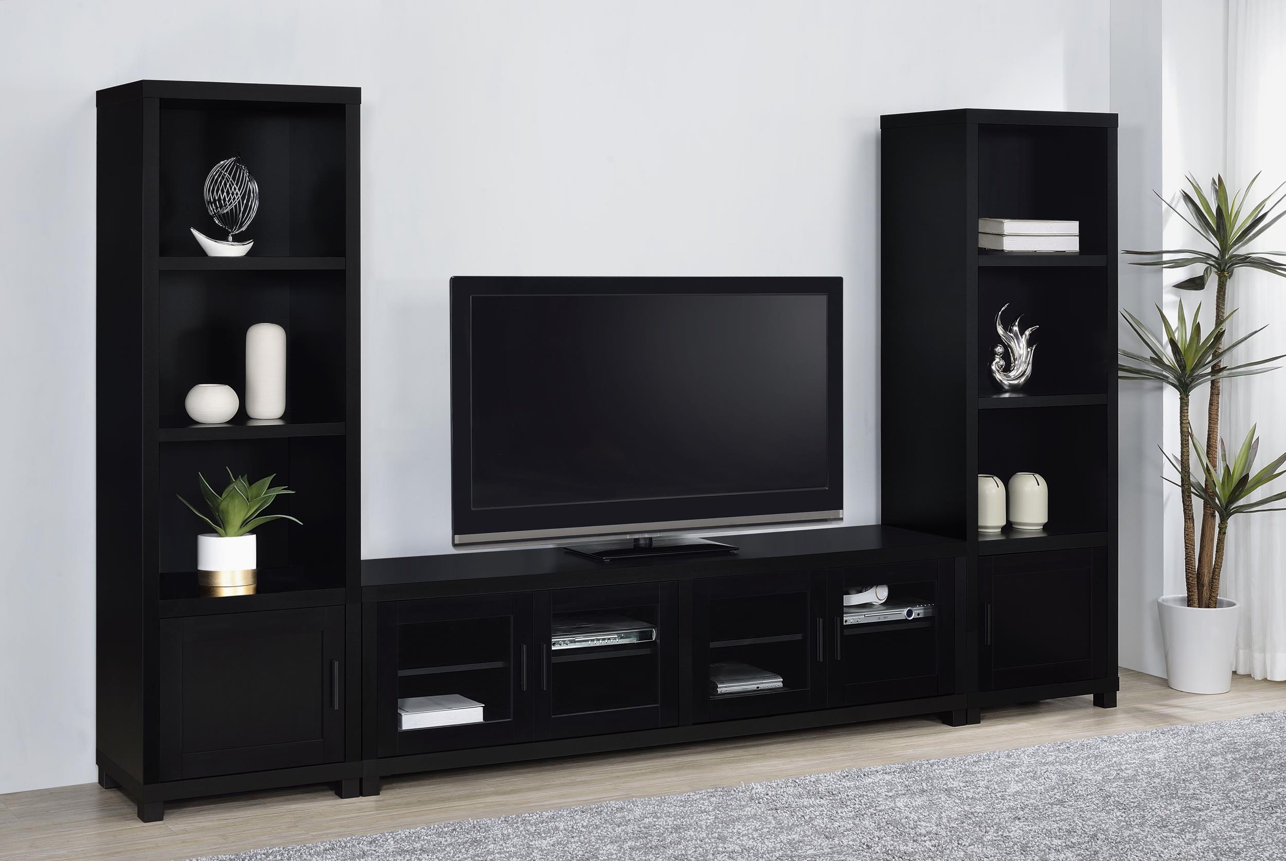 Coaster Jupiter Transitional Black Entertainment Center - Overall Model 736303-Set