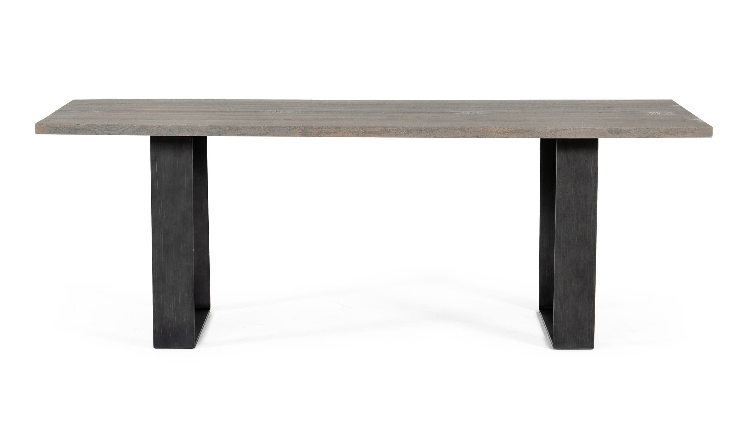LA Furniture Murphy Modern Grey Aged Oak & Black Metal Dining Table VGEDLU322014 Contemporary Style by Vig Furnitrue Number 73842 Catch Home Goods