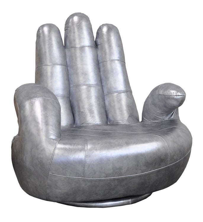 LA Furniture Sosia Italian Modern Silver Leather Hand Accent Chair VGNTSOSIA-H6002 Contemporary Style by Vig Furnitrue Number 73855 Catch Home Goods
