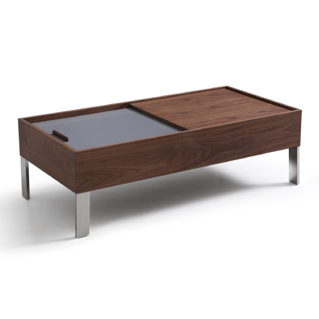 LA Furniture Gunnar Modern Walnut & Grey Coffee Table VGHB252A Contemporary Style by Vig Furnitrue Number 73969 Catch Home Goods