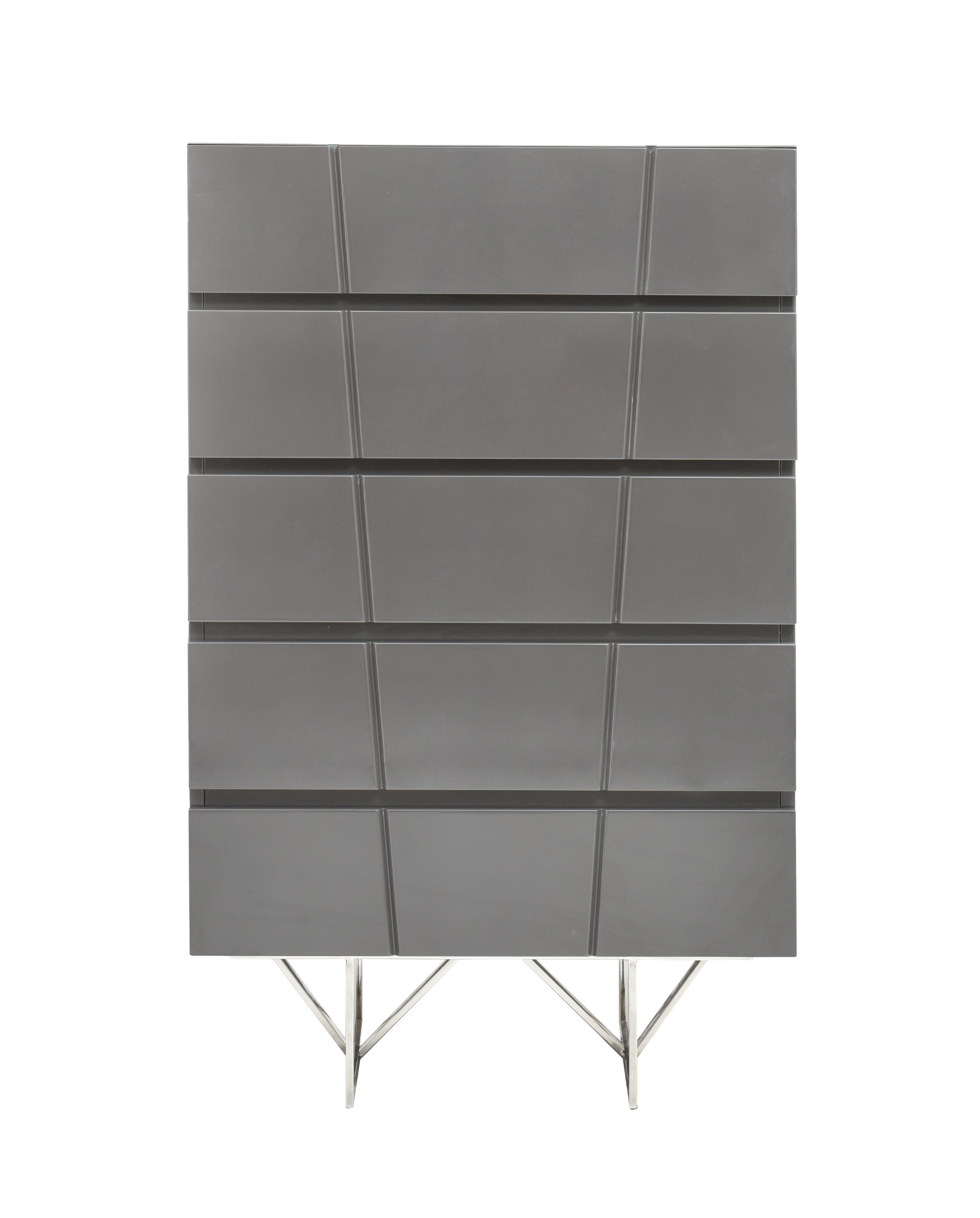 LA Furniture Chrysler Modern Grey Chest VGVCJ8978-5H-GRY Contemporary Style by Vig Furnitrue Number 74226A Catch Home Goods