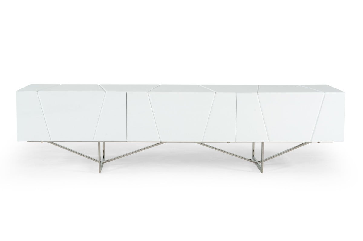 LA Furniture Chrysler Modern White TV Stand VGVCTV8978-WHT Contemporary Style by Vig Furnitrue Number 74227A Catch Home Goods