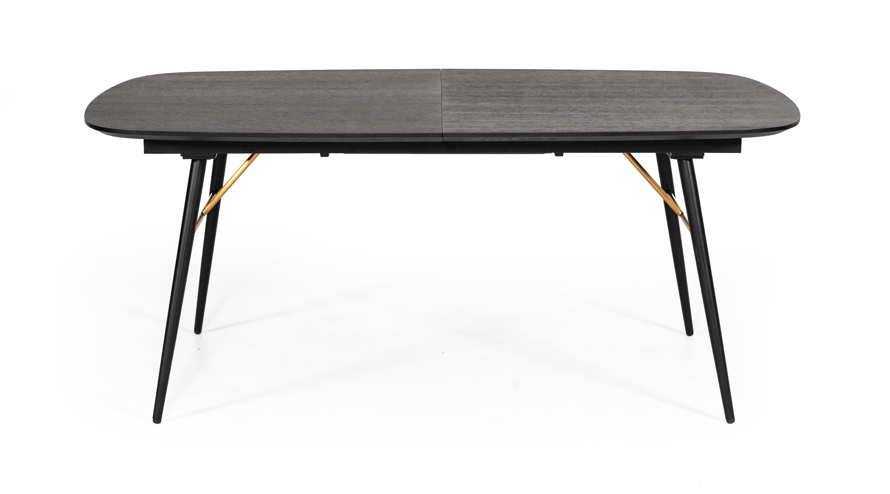 LA Furniture Billy Modern Black Oak & Gold Extendable Dining Table VGDWJ3498 Contemporary Style by Vig Furnitrue Number 74857 Catch Home Goods
