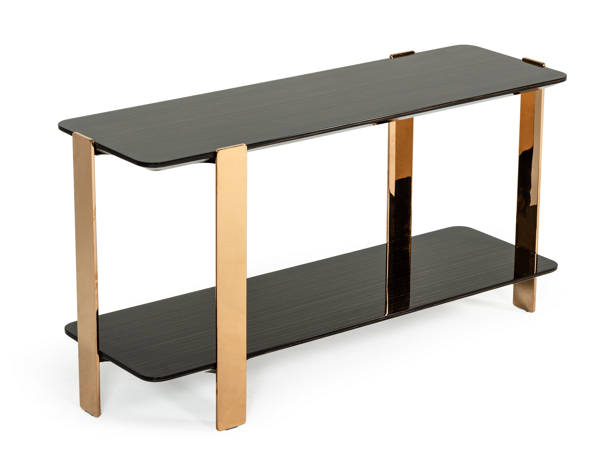 LA Furniture Leroy Modern Ebony & Rosegold Console Table VGHB280X-EBN Contemporary Style by Vig Furnitrue Number 74886 Catch Home Goods