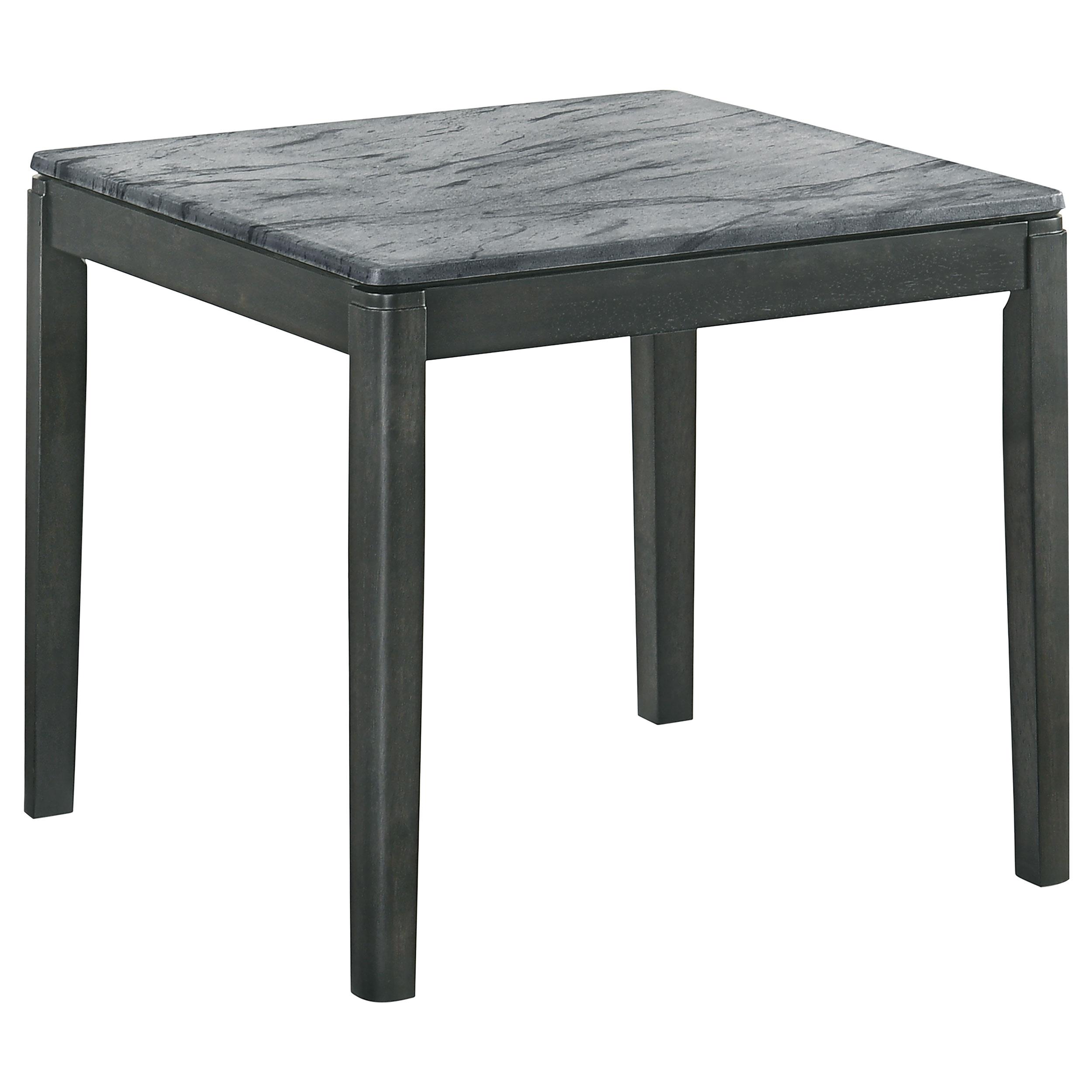 Coaster Mozzi Contemporary Grey Faux Marble End Table Model 753517