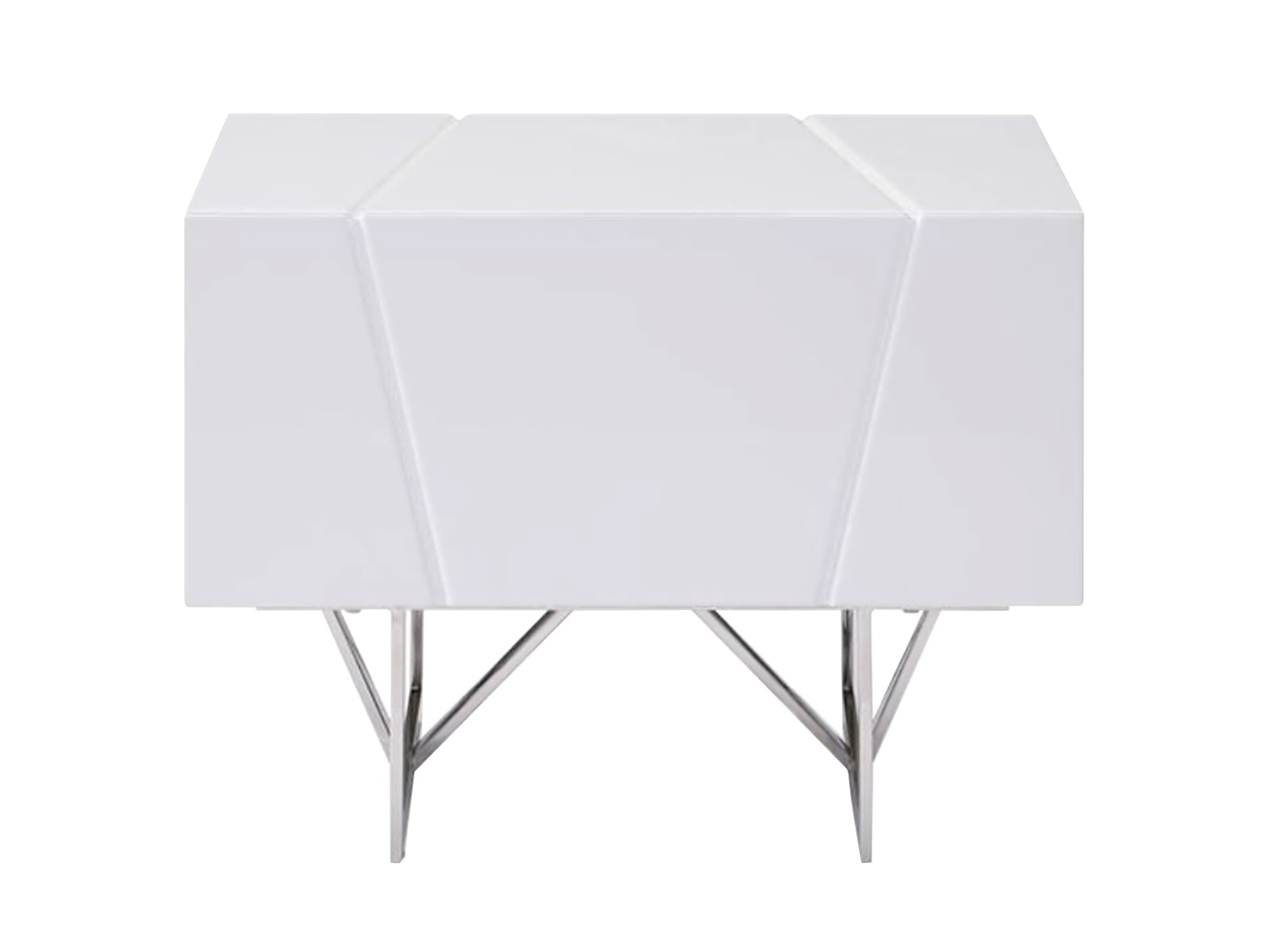 LA Furniture Chrysler Modern White Nightstand VGVCN8978-WHT Contemporary Style by Vig Furnitrue Number 75856 Catch Home Goods