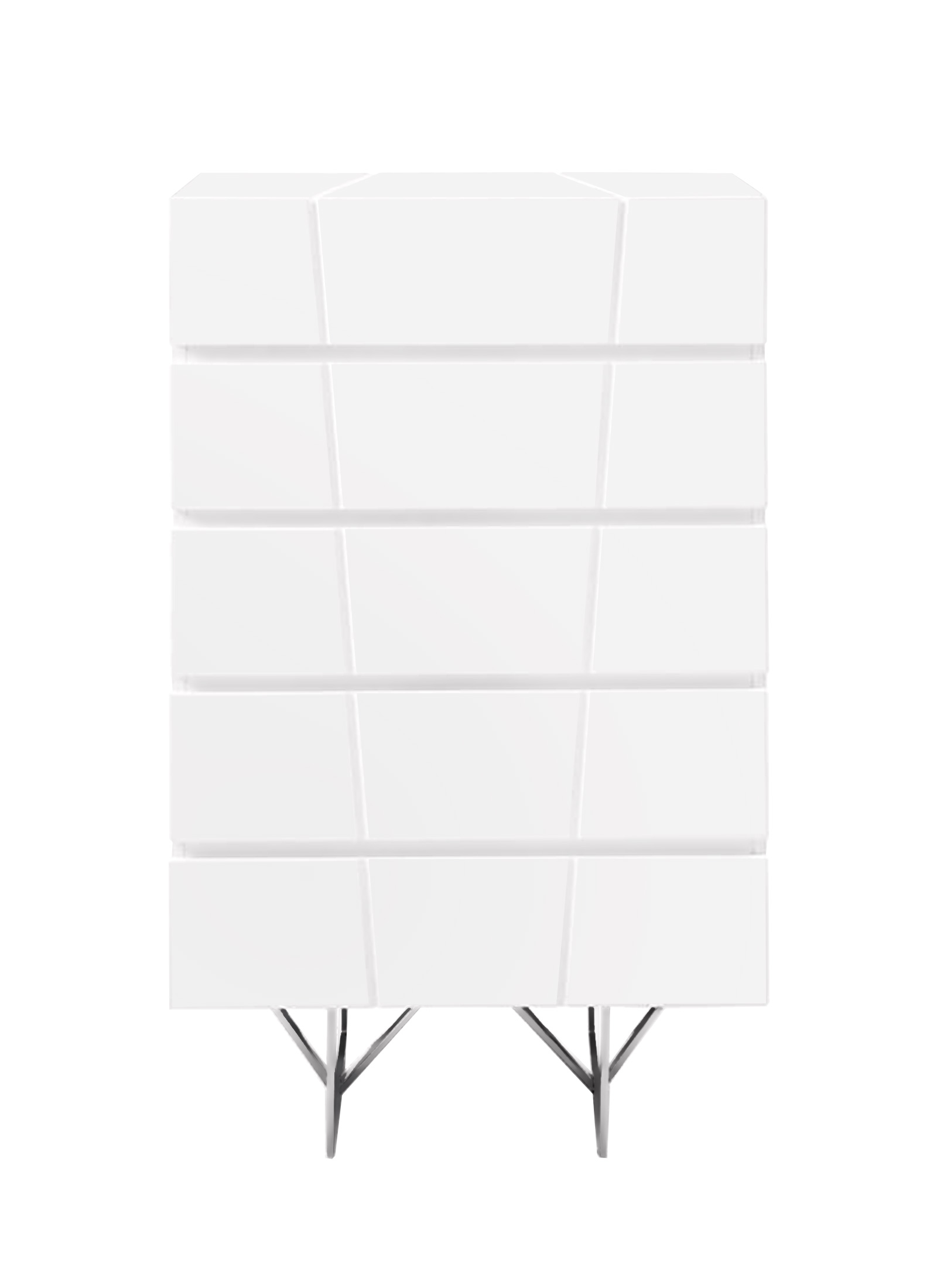 LA Furniture Chrysler Modern White Chest VGVCJ8978-5H-WHT Contemporary Style by Vig Furnitrue Number 75858 Catch Home Goods