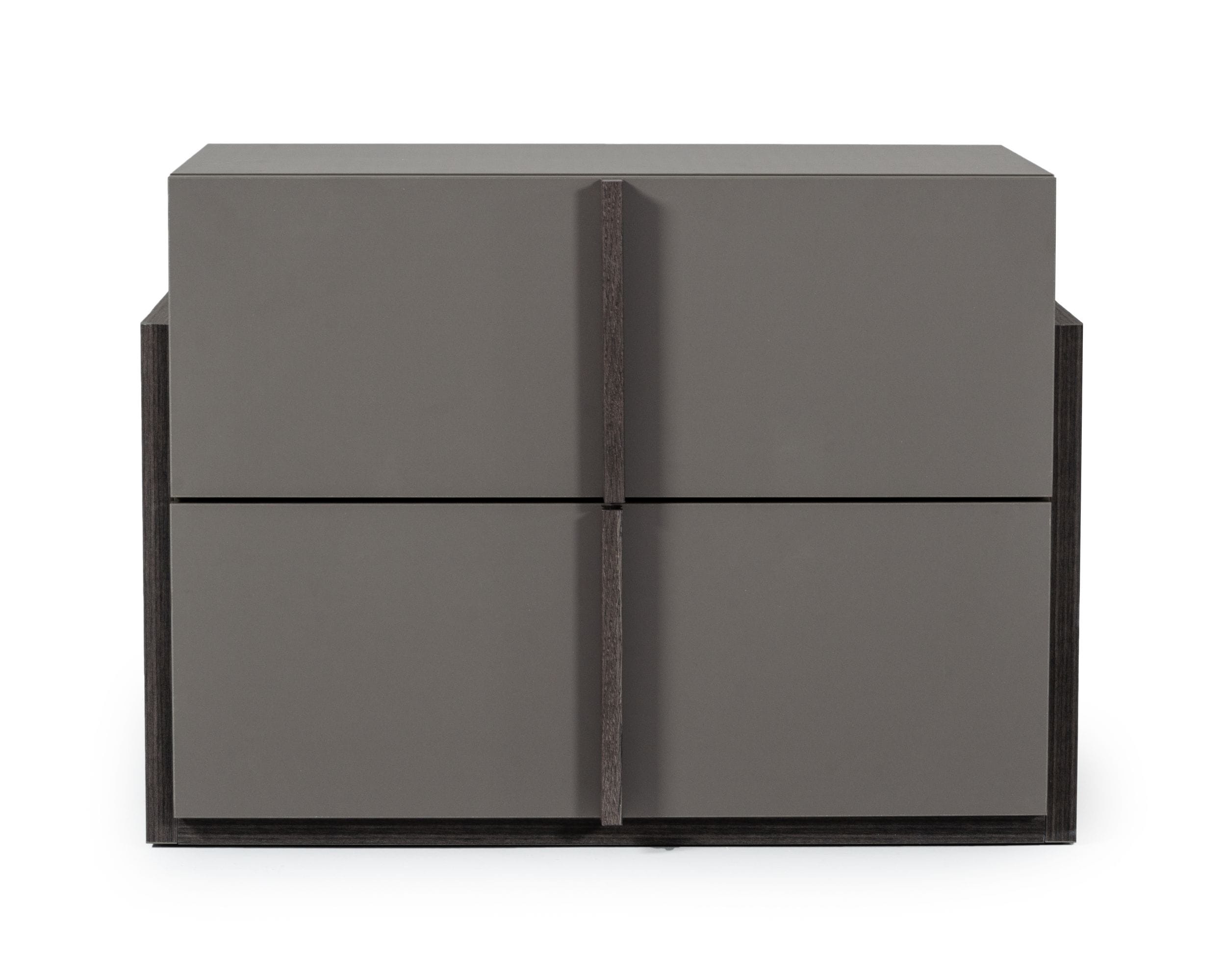 LA Furniture Lucia Italian Modern Elm and Matte Grey Nightstand VGACLUCIA-NS-GRY Contemporary Style by Vig Furnitrue Number 76189 Catch Home Goods