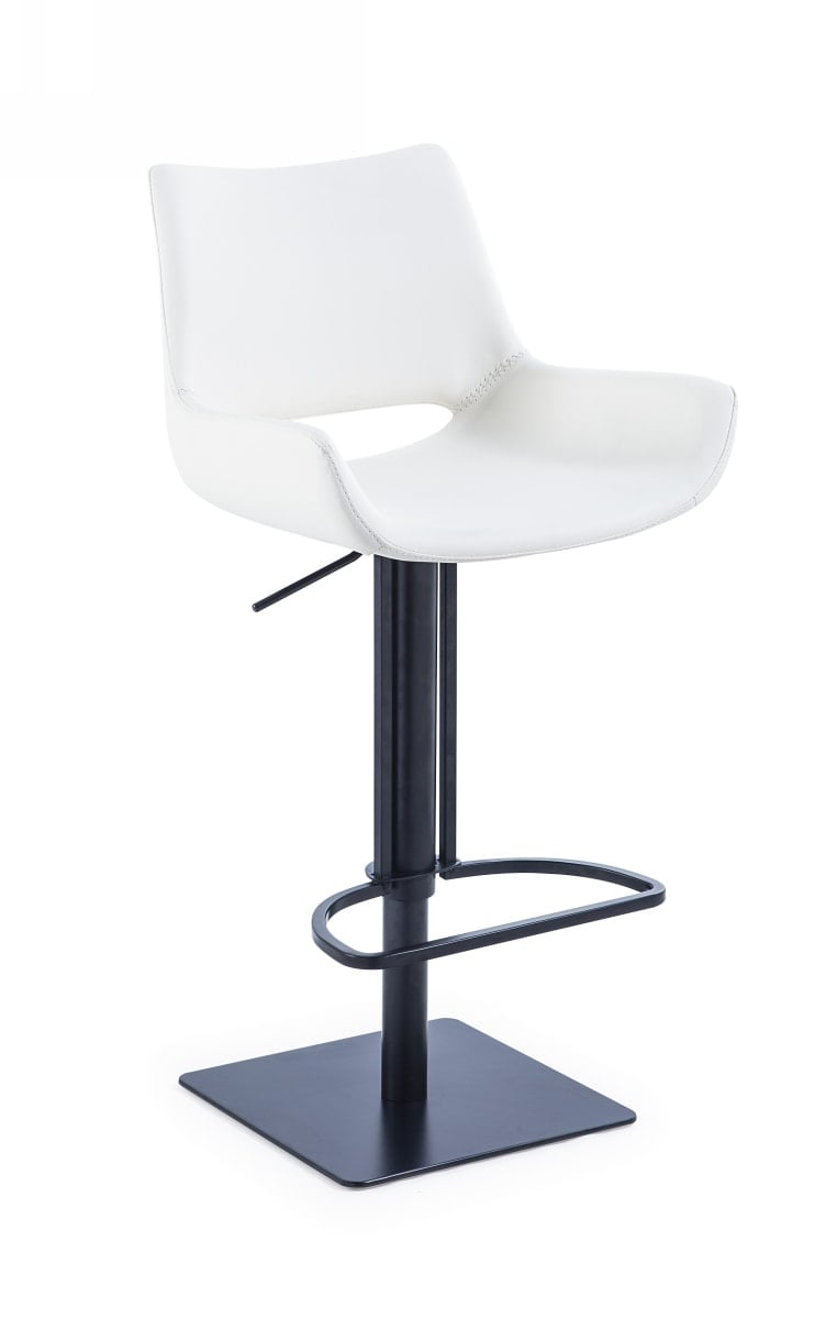 LA Furniture Niles Modern White Bar Stool VGHR5364GB Contemporary Style by Vig Furnitrue Number 76285 Catch Home Goods