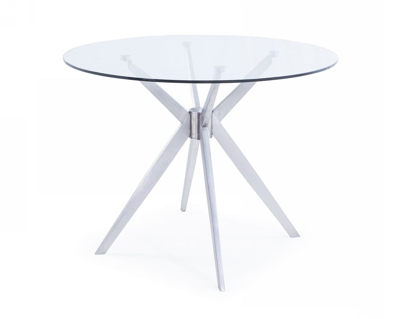 LA Furniture Dallas Modern Brushed Stainless Steel Dining Table VGHR7038-BSS Contemporary Style by Vig Furnitrue Number 76292 Catch Home Goods