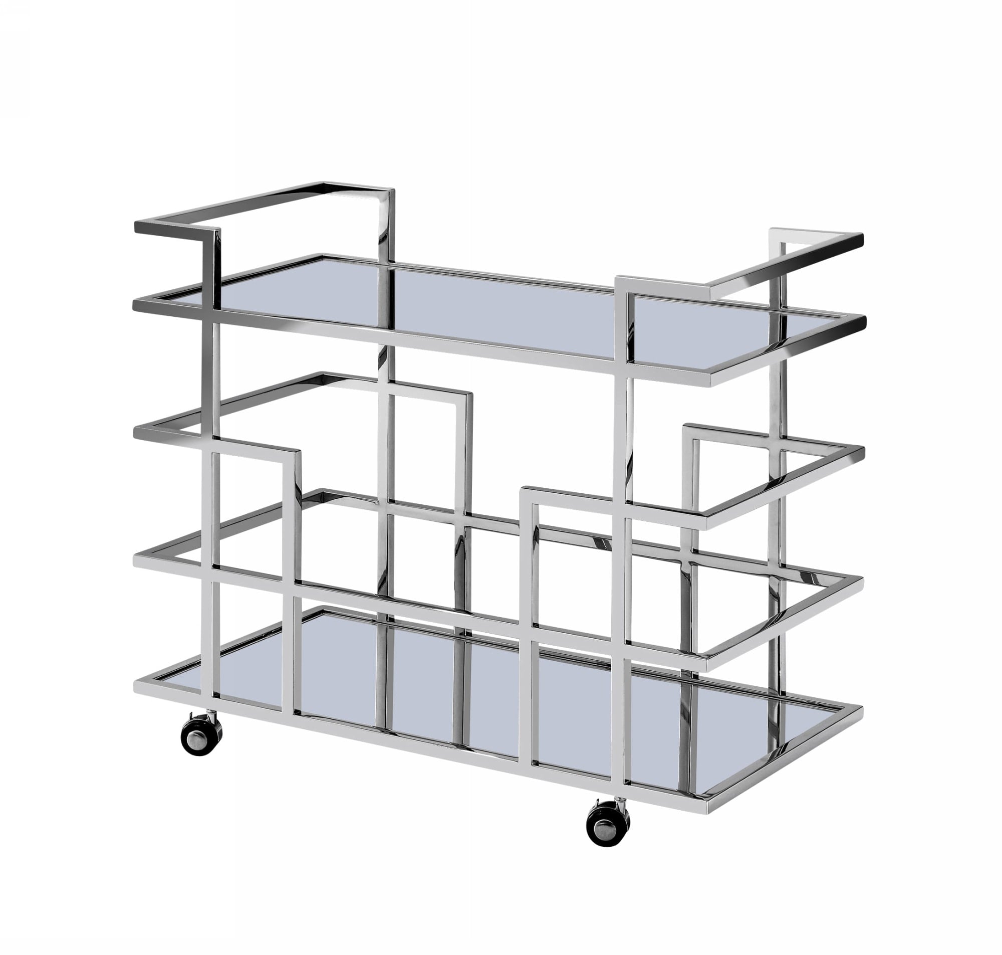 LA Furniture Caleb Stainless Steel Wine Rack VGHB01W-SS Contemporary Style by Vig Furnitrue Number 76512 Catch Home Goods