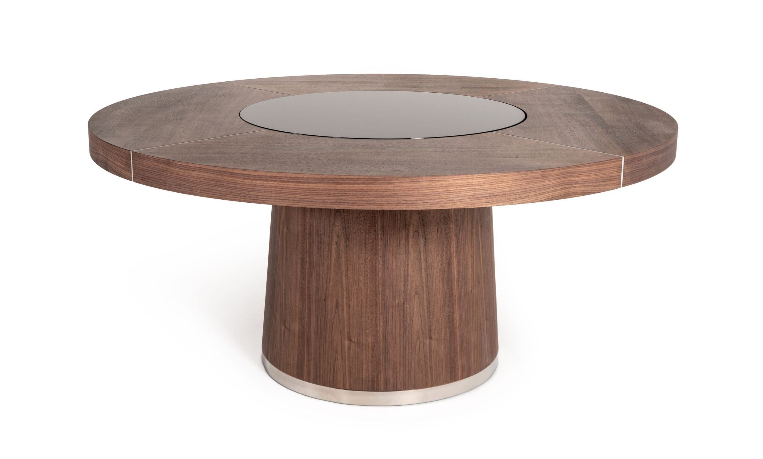 LA Furniture Houston Round Modern Dining Table VGHB850T-WAL Contemporary Style by Vig Furnitrue Number 76513 Catch Home Goods