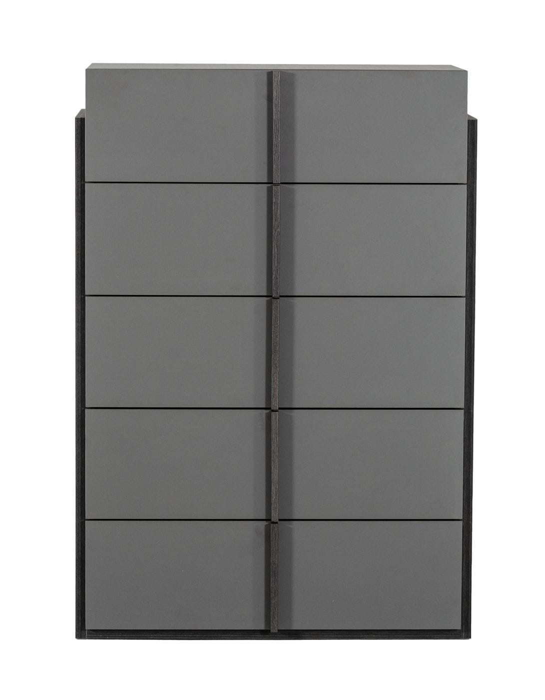 LA Furniture Lucia Italian Modern Elm and Matte Grey Chest VGACLUCIA-CHEST-GRY Contemporary Style by Vig Furnitrue Number 76556 Catch Home Goods