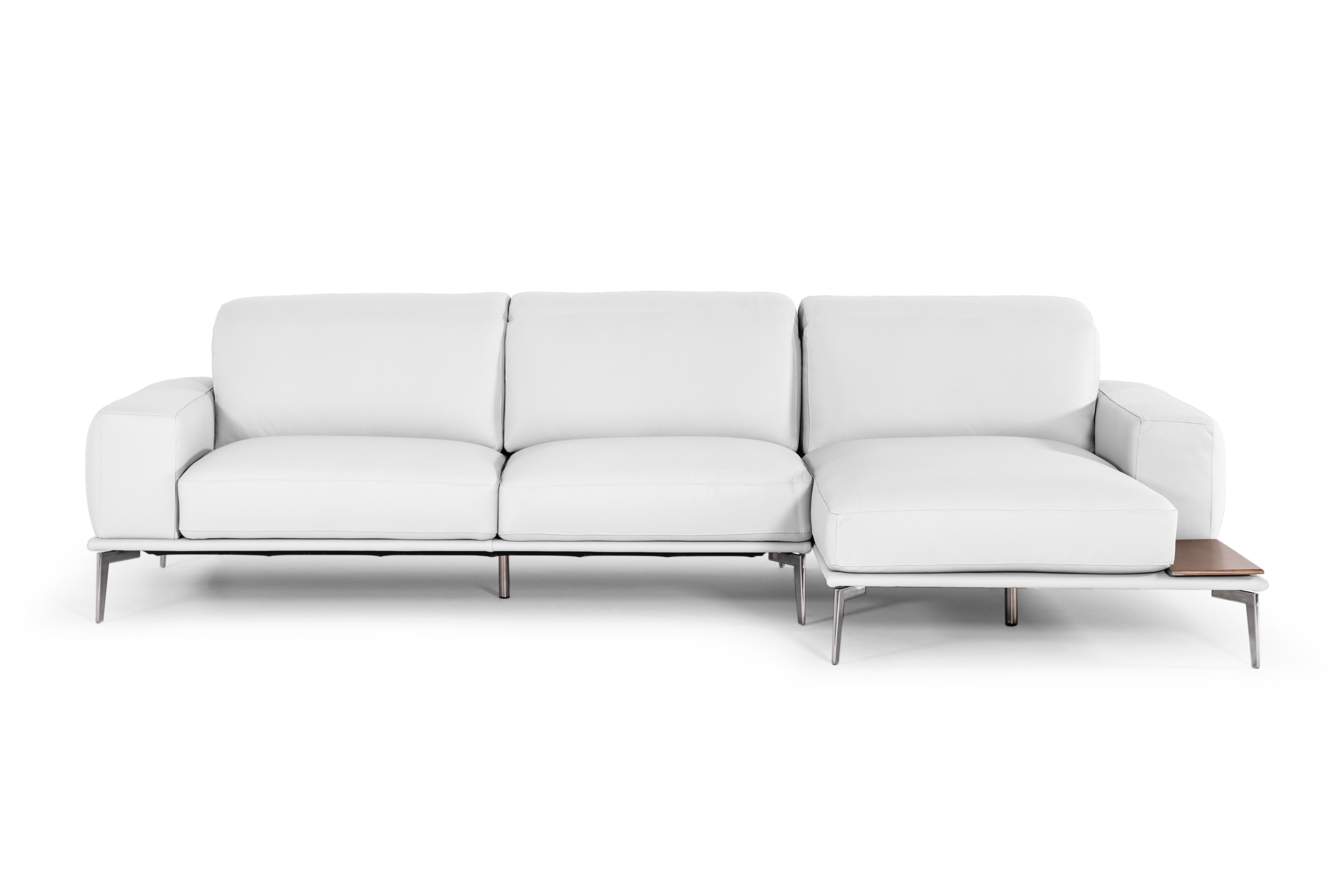 LA Furniture Villeneuve Modern White Italian Leather Sectional Sofa VGNTVILLENEUVE-WHT Contemporary Style by Vig Furnitrue Number 80345 Catch Home Goods