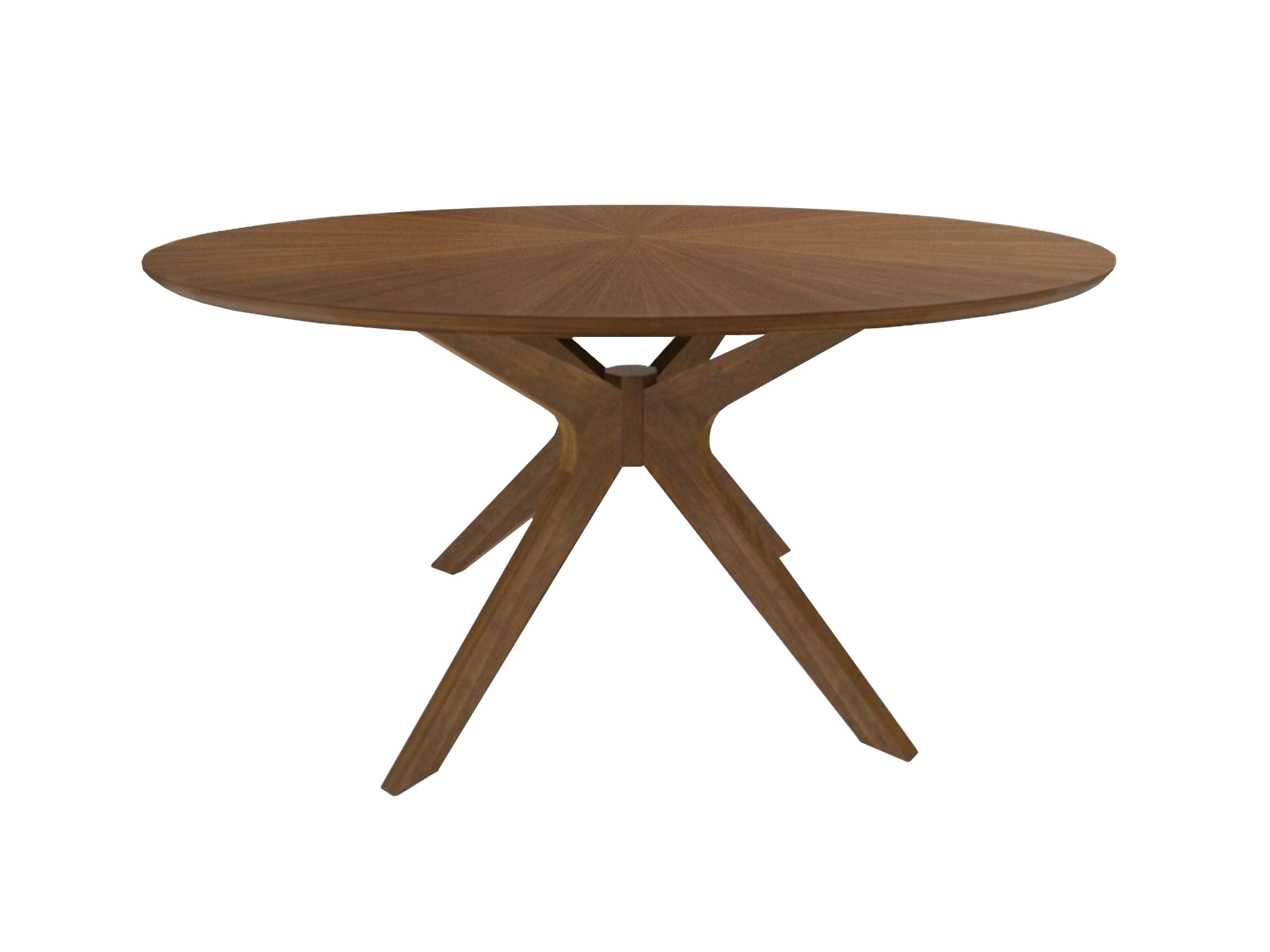 LA Furniture Prospect Modern Round 59" Walnut Dining Table VGMAMIT-5276-2 Contemporary Style by Vig Furnitrue Number 76634 Catch Home Goods