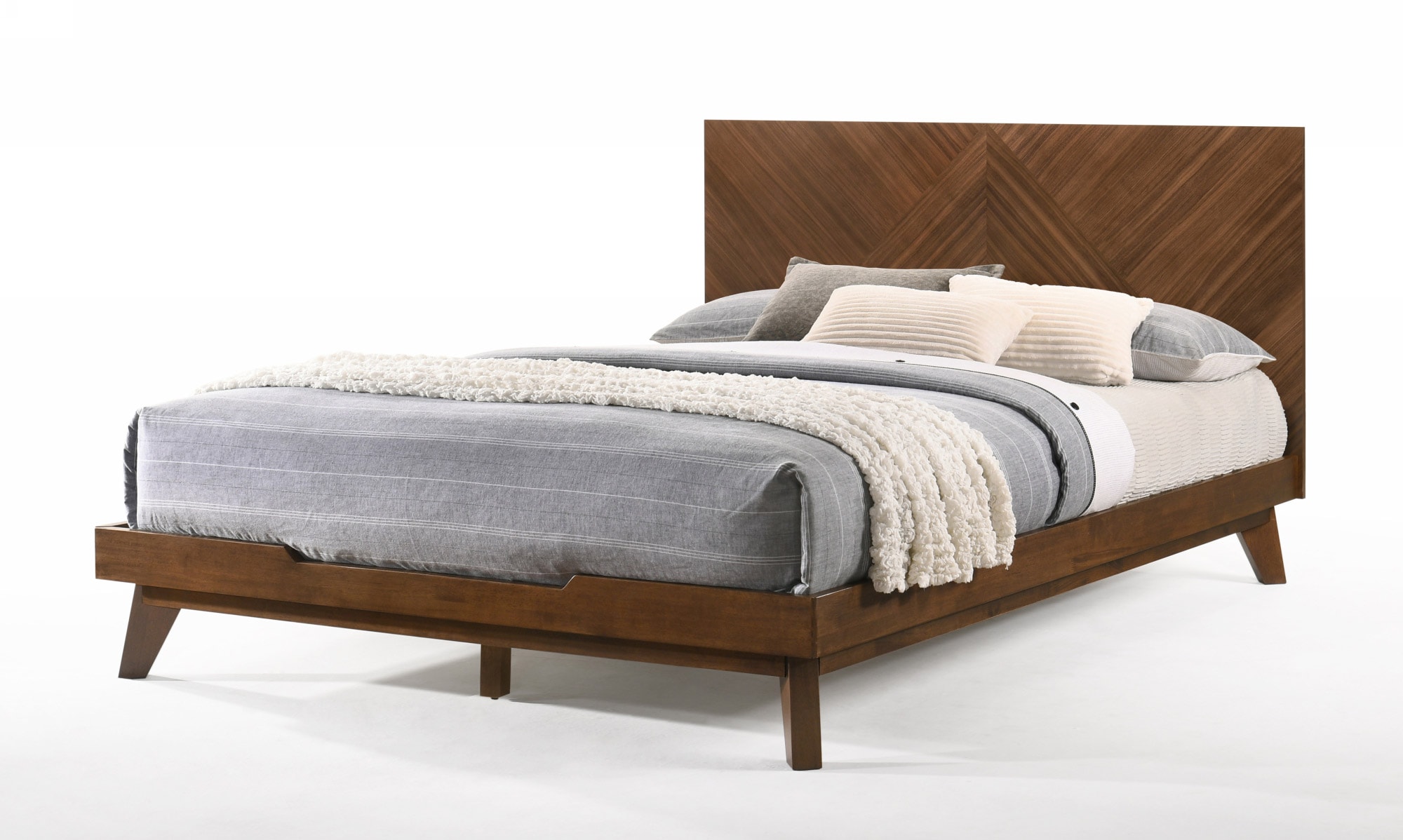 LA Furniture Eastern King Soren Modern Walnut Bed VGMABR-89-EK Contemporary Style by Vig Furnitrue Number 76732 Catch Home Goods
