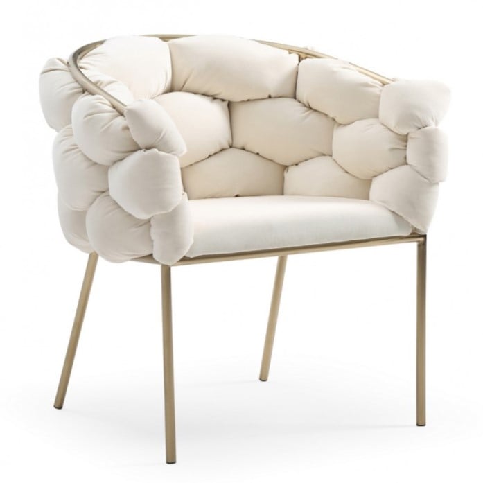 LA Furniture Debra Modern Off-White Fabric Dining Chair VGVCB202-WHT Contemporary Style by Vig Furnitrue Number 76770 Catch Home Goods