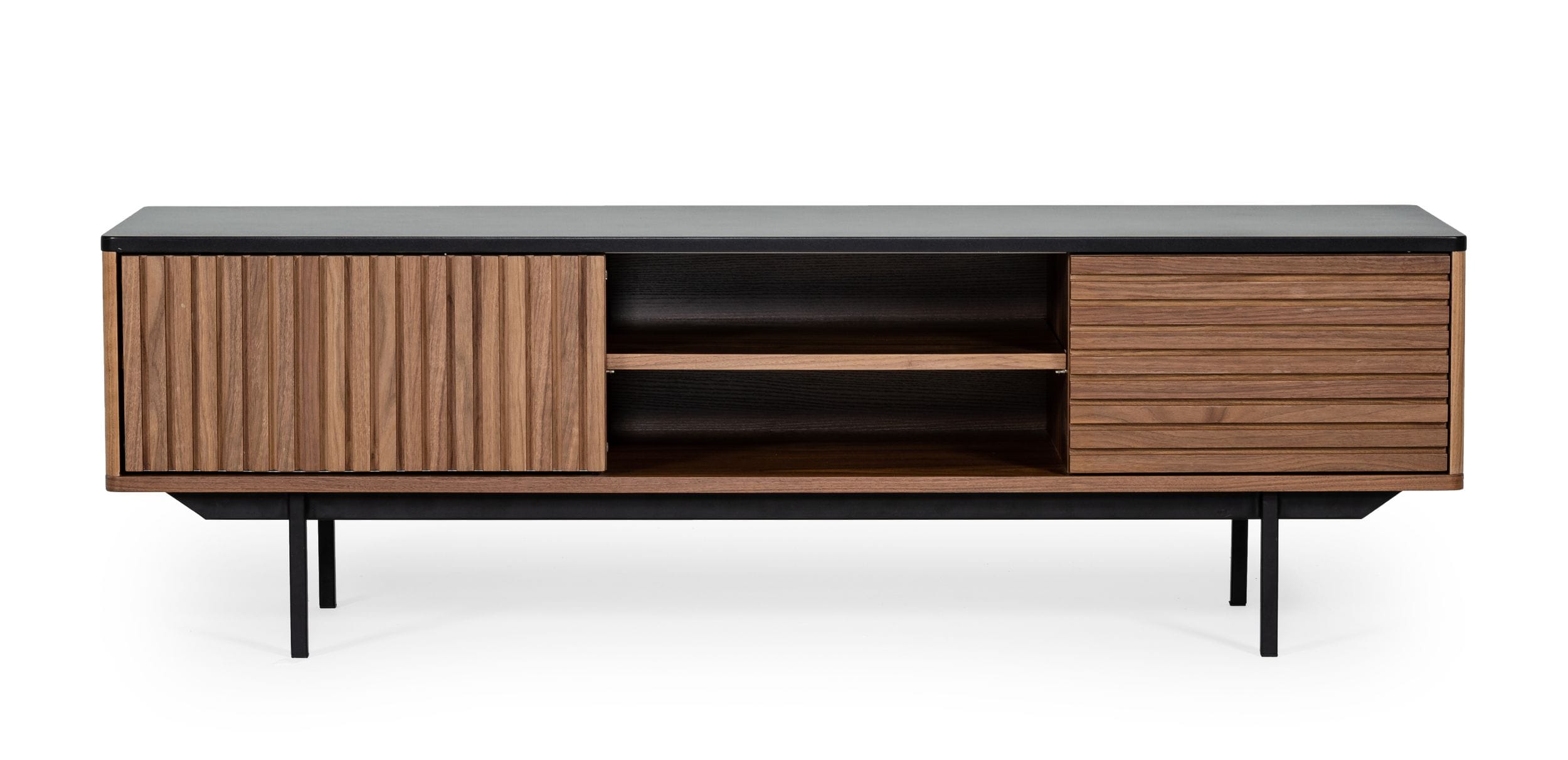 LA Furniture Maggie Modern Walnut and Grey TV Stand VGDWJ9715 Contemporary Style by Vig Furnitrue Number 76925 Catch Home Goods