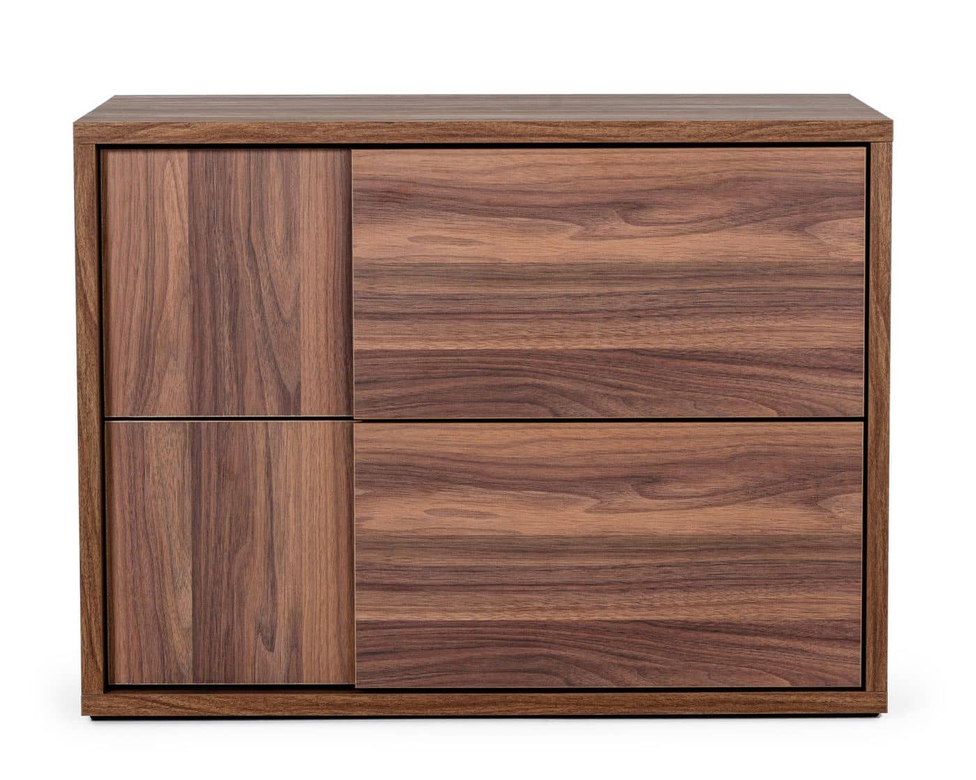 LA Furniture Asus Italian Modern Walnut Nightstand VGACASUS-NS-WAL Contemporary Style by Vig Furnitrue Number 77007 Catch Home Goods