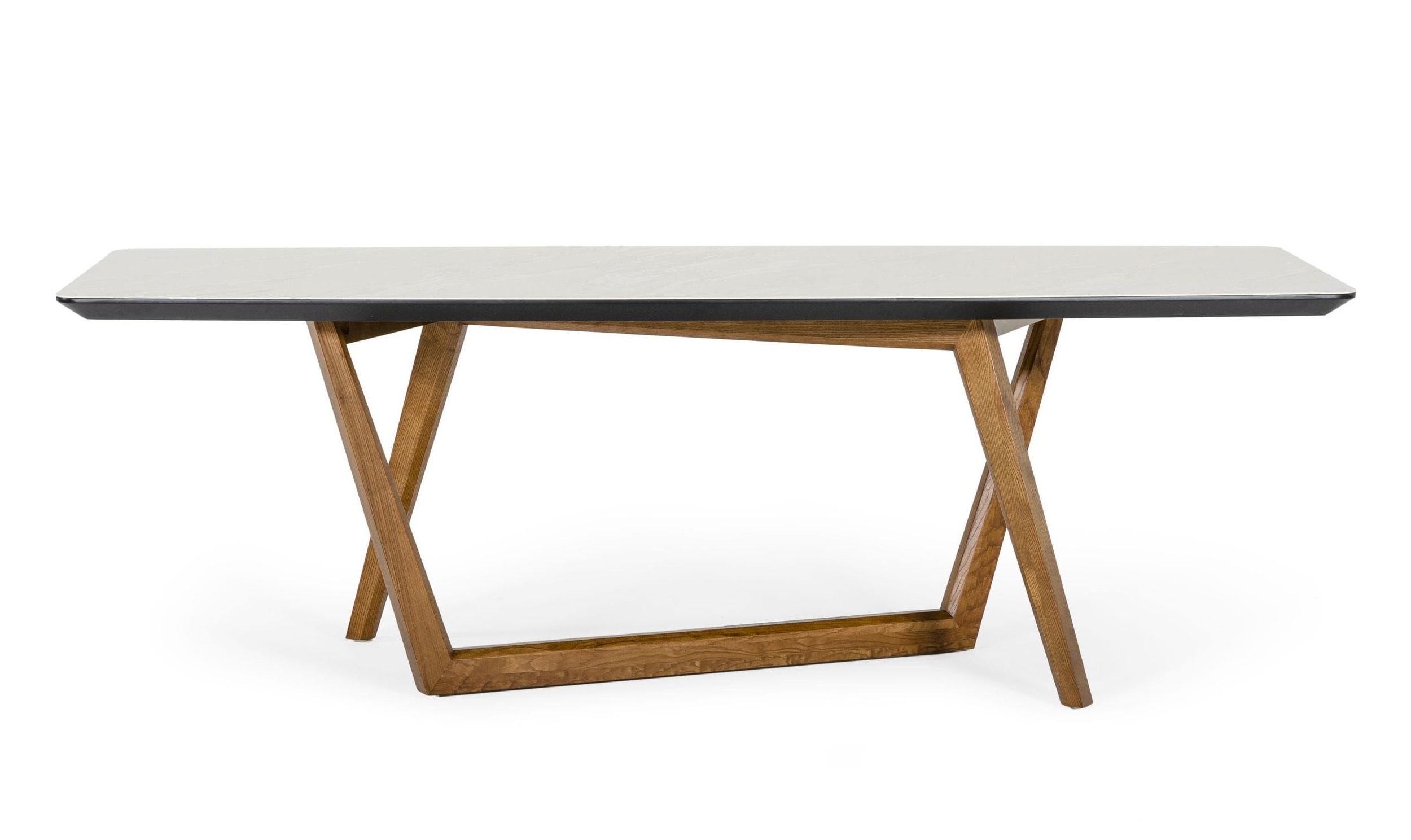 LA Furniture James Contemporary Walnut & White Dining Table VGCSDT-19078-WAL-DT Contemporary Style by Vig Furnitrue Number 77325 Catch Home Goods