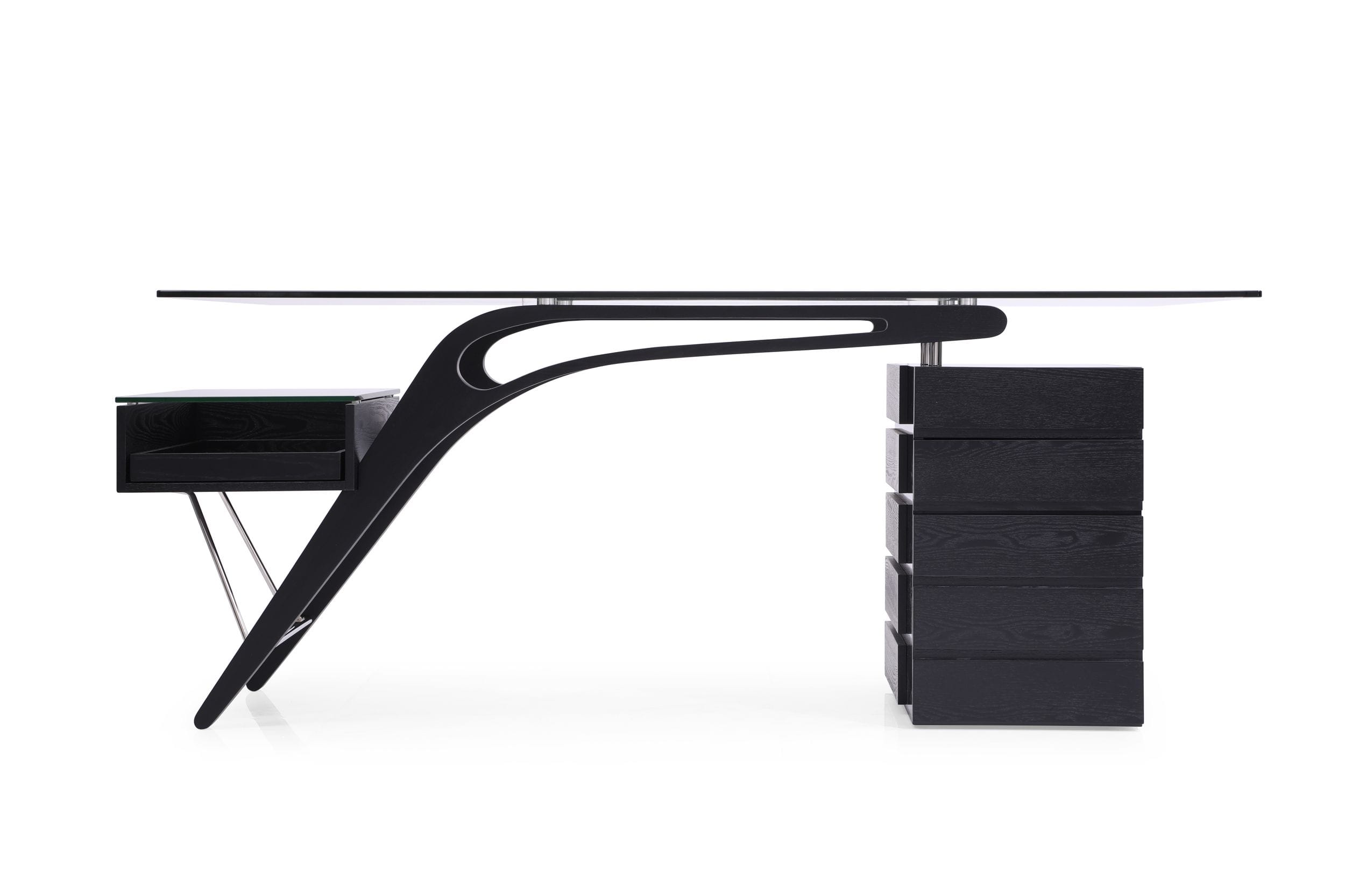 LA Furniture Suffolk Contemporary Black Ash Desk VGVCBT001-BLK Contemporary Style by Vig Furnitrue Number 77347 Catch Home Goods