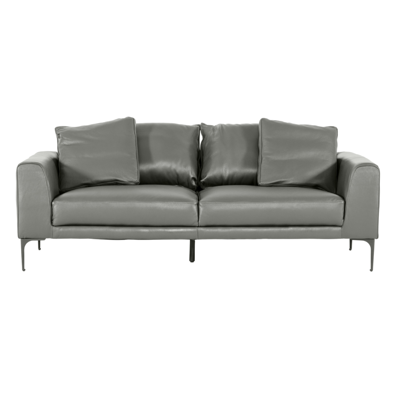 LA Furniture Jacoba Modern Dark Grey Leather Sofa VGKKKF2620-DKGRY-S-3 Contemporary Style by Vig Furnitrue Number 77730 Catch Home Goods