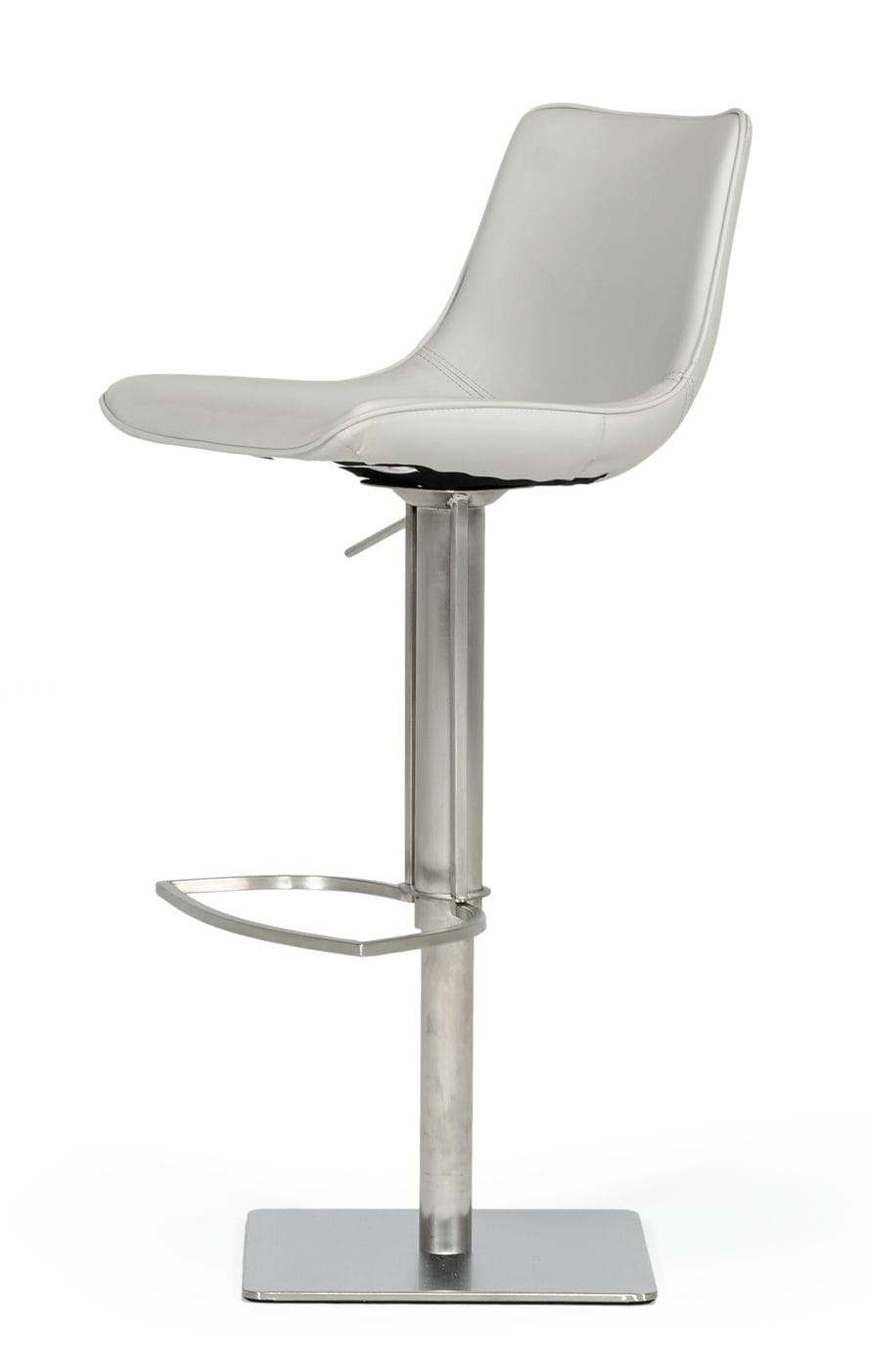 LA Furniture Manning Modern Light Grey Bar Stool VGHR5362/GB-LTGRY-BS Contemporary Style by Vig Furnitrue Number 78105 Catch Home Goods