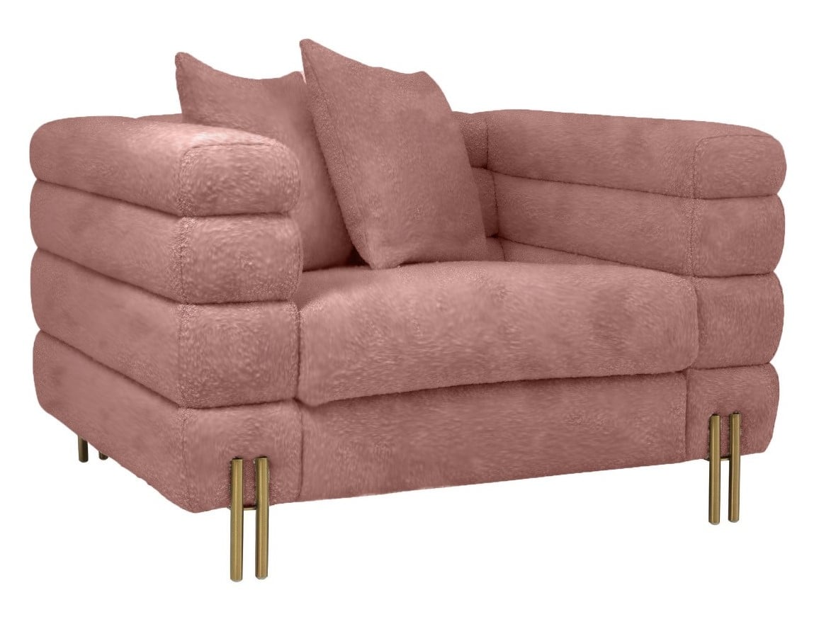 LA Furniture Branson Pink Velvet Accent Chair VGMFMF-1251-1S-CH Contemporary Style by Vig Furnitrue Number 78486 Catch Home Goods