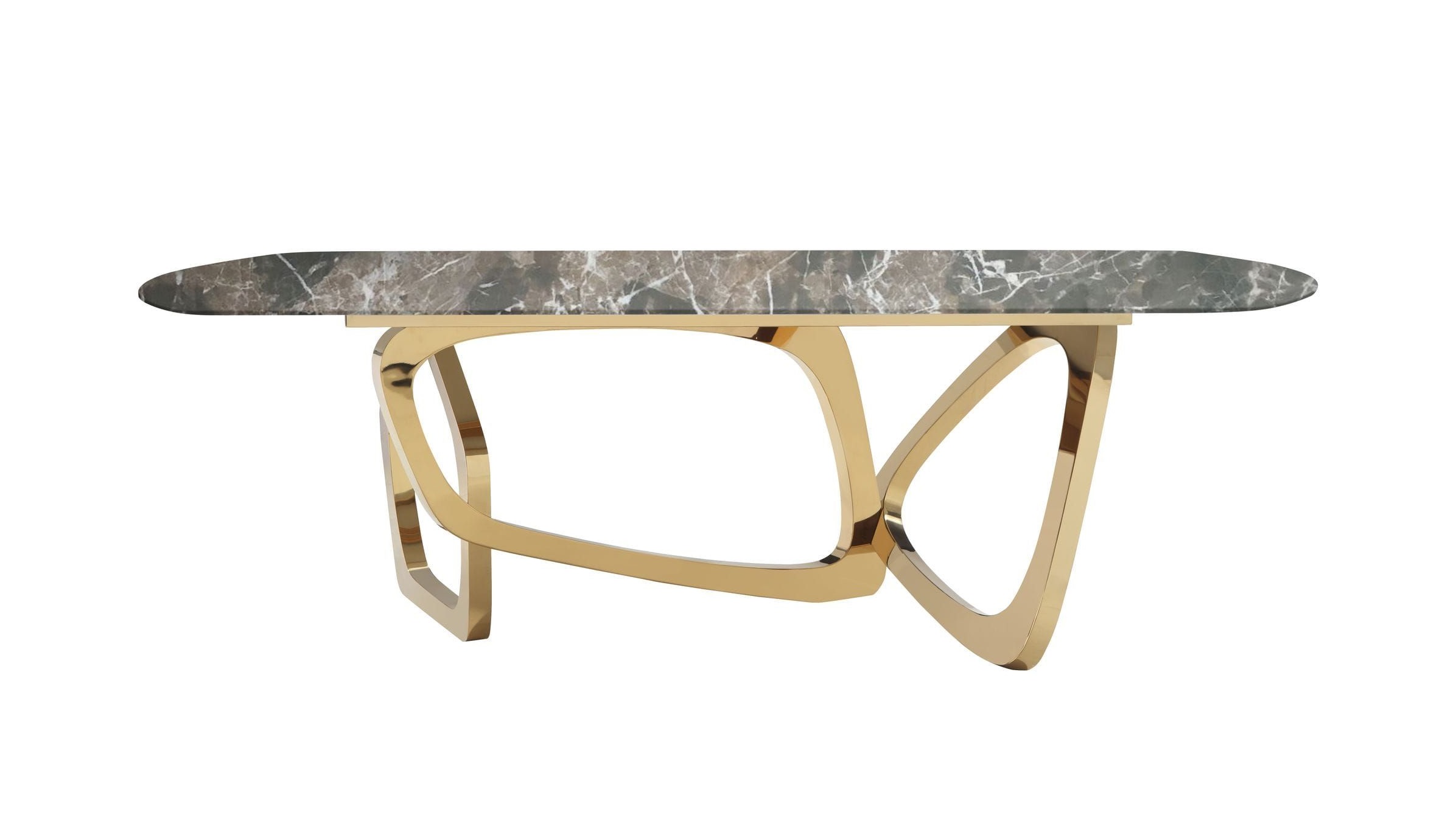 LA Furniture Colton Modern Brown & Gold Dining Table VGZAT112-BRN-DT Contemporary Style by Vig Furnitrue Number 78771 Catch Home Goods
