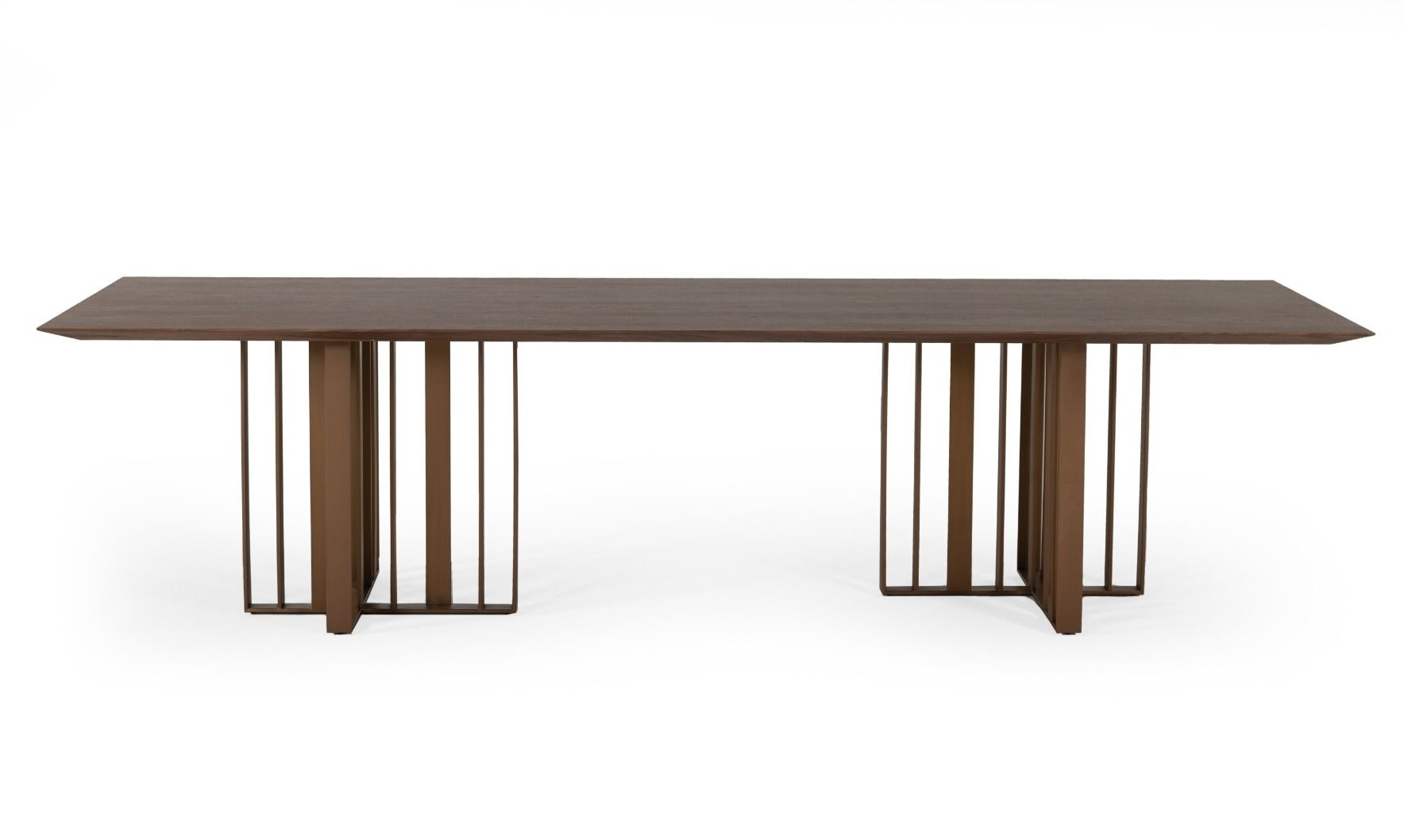 LA Furniture Livia Modern Wenge & Gold Stainless Steel Dining Table VGBBMI2005T-WGE-DT Contemporary Style by Vig Furnitrue Number 78775 Catch Home Goods