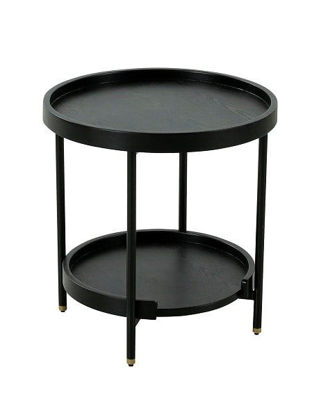 LA Furniture Mitchell Black Iron Round End Table VGOD-LZ-267E-BLK Contemporary Style by Vig Furnitrue Number 79689 Catch Home Goods