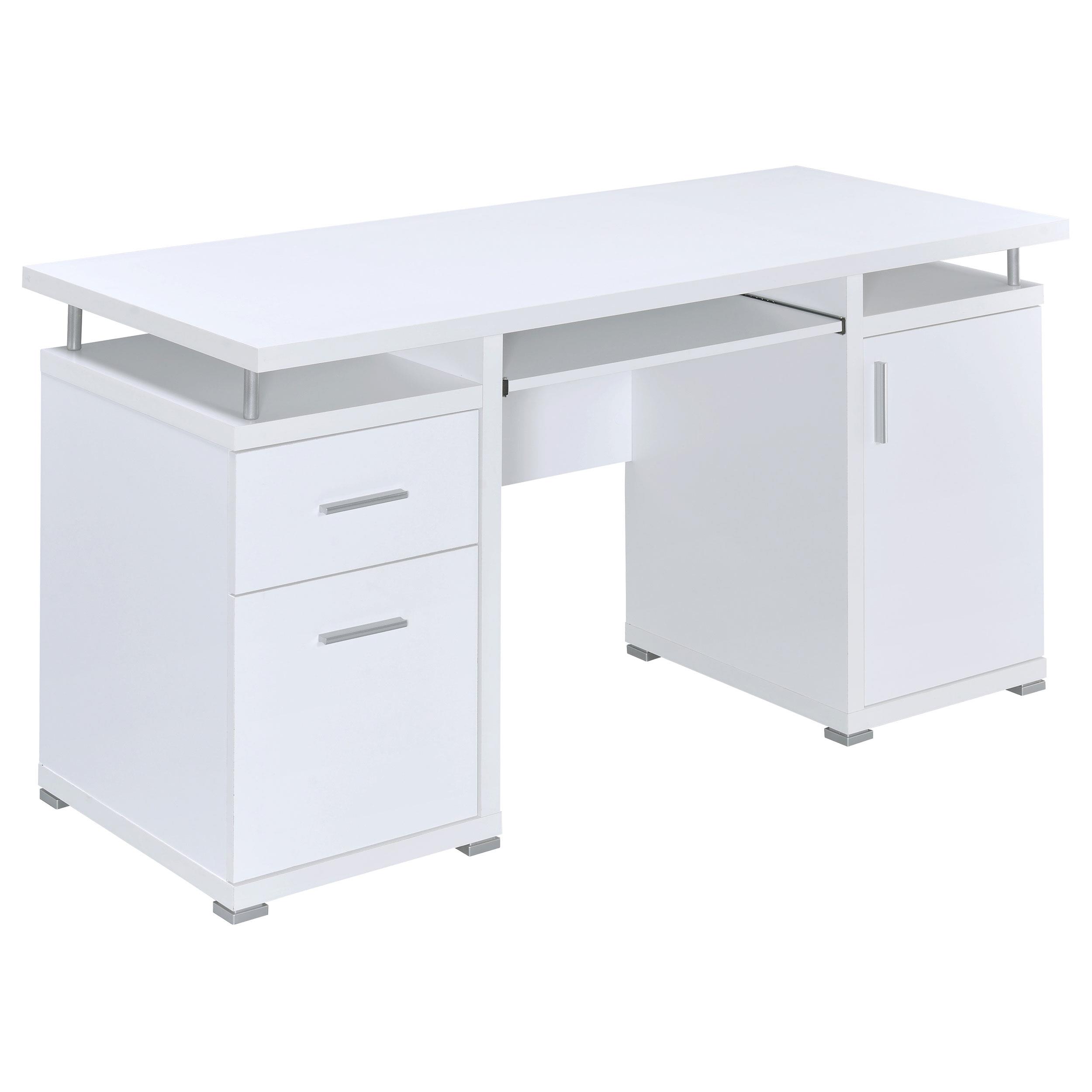 Coaster Tracy Contemporary White Computer Desk Model 800108