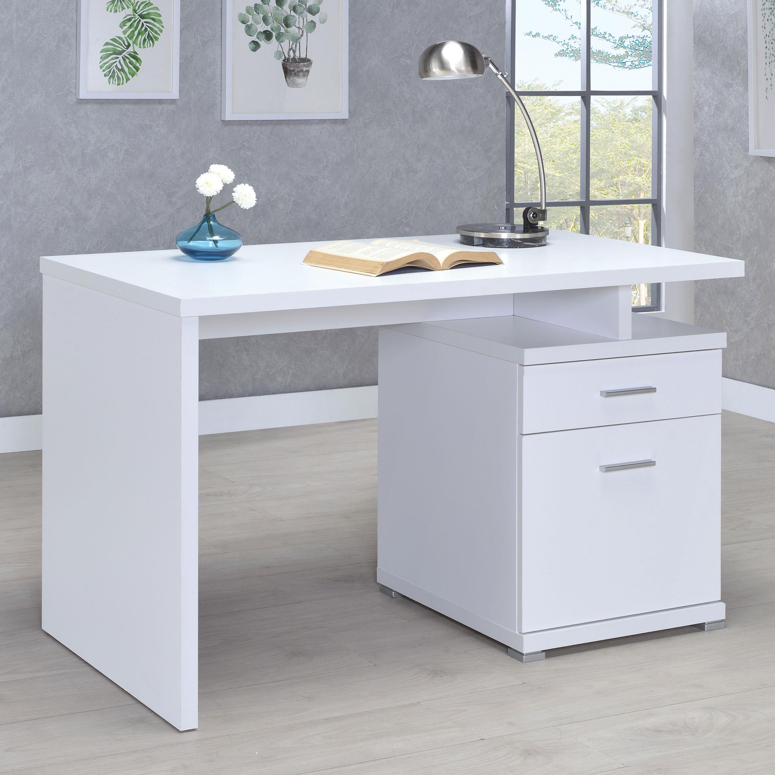 Coaster Irving Contemporary White Computer Desk Model 800110