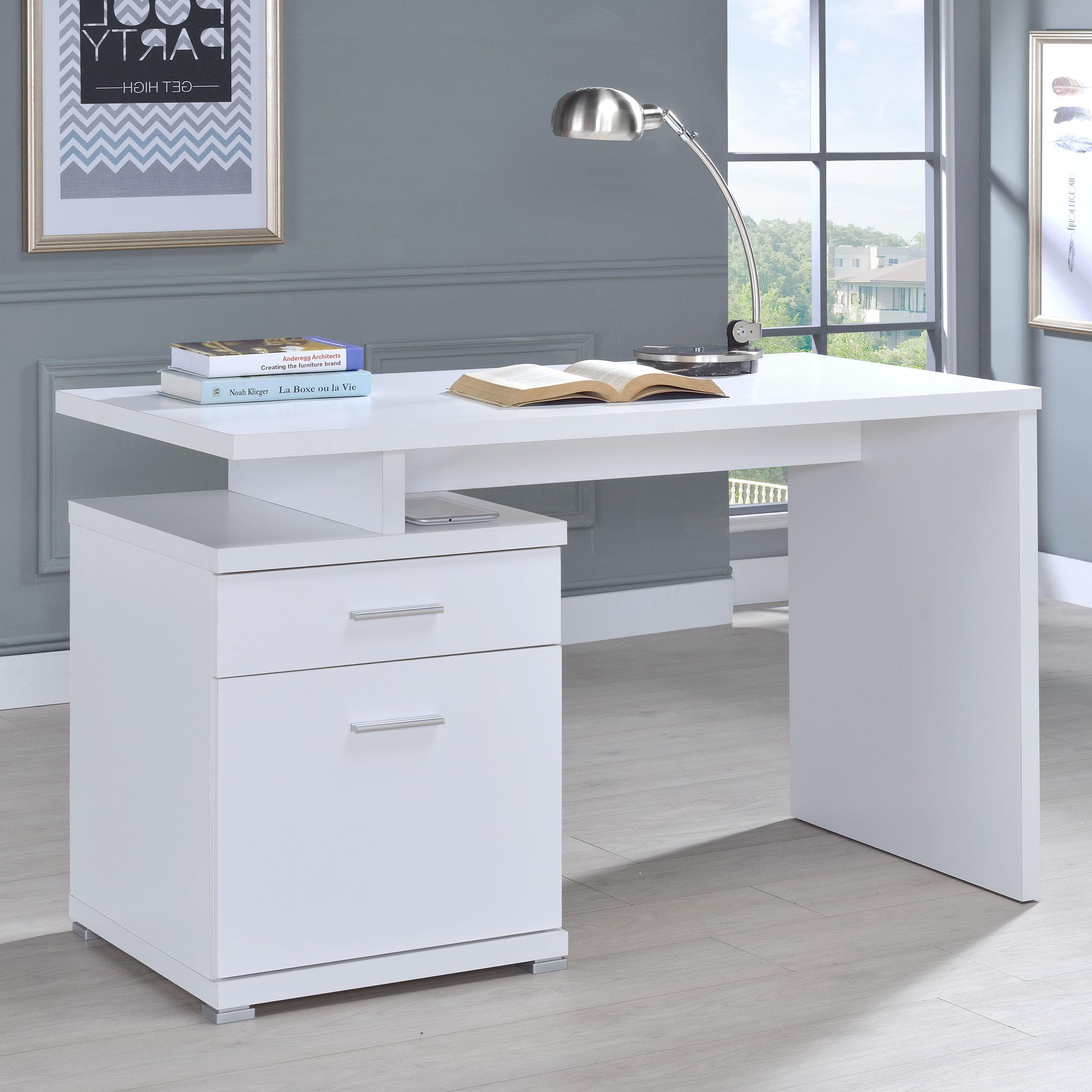 Coaster Irving Contemporary White Computer Desk Model 800110