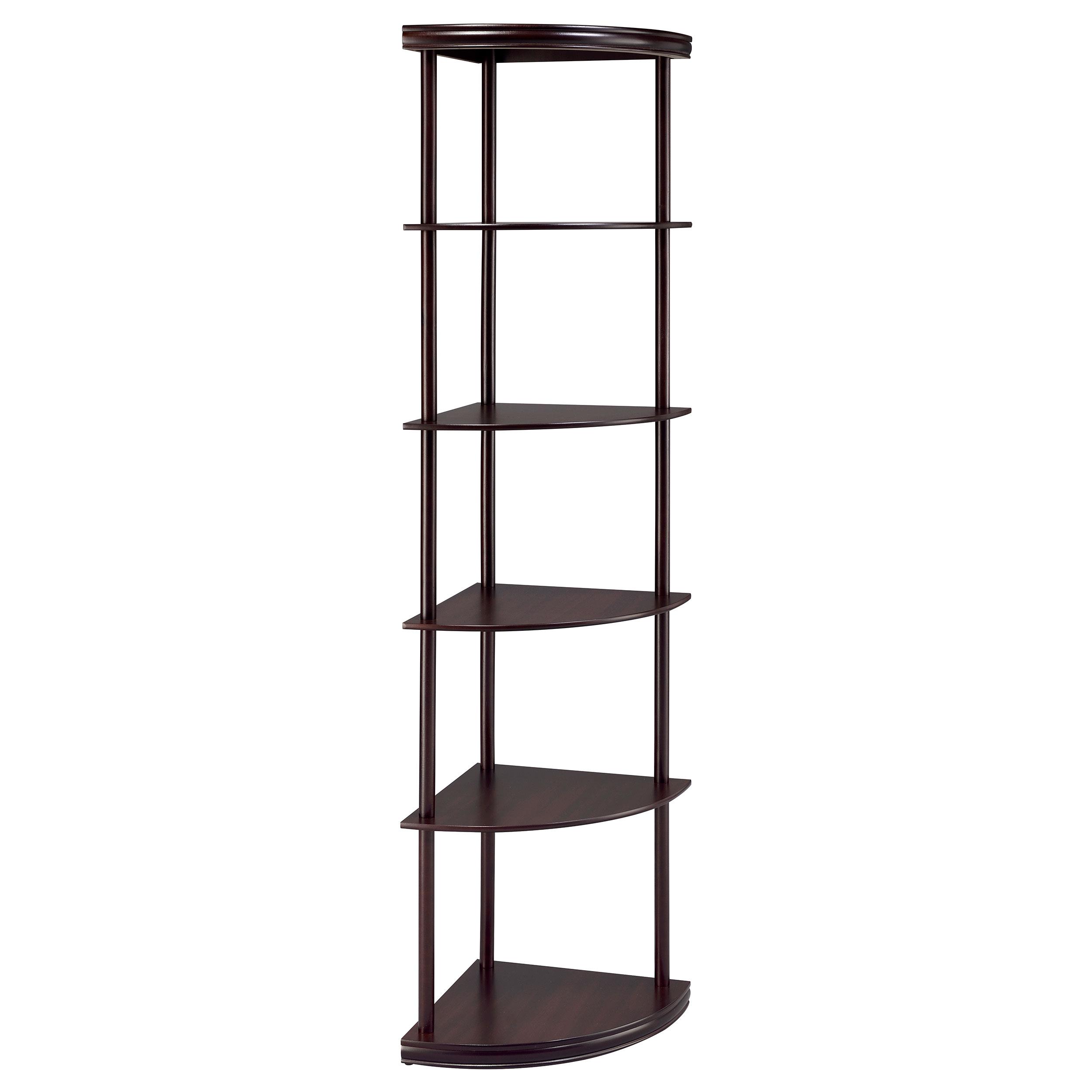 Coaster Bonwick Transitional Cappuccino Corner Bookcase Model 800279