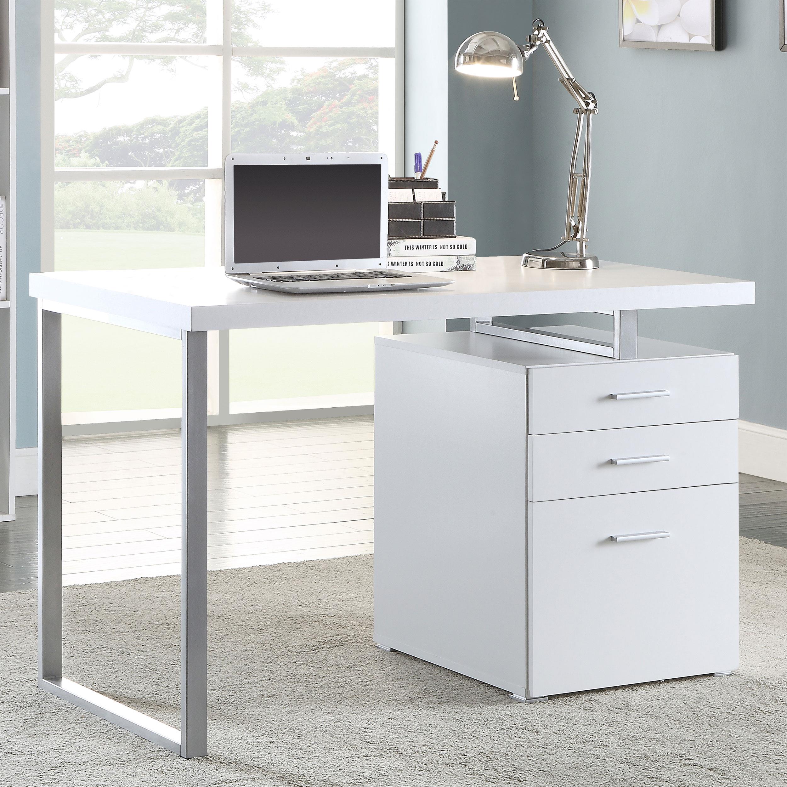 Coaster Brennan Contemporary White Computer Desk Model 800325