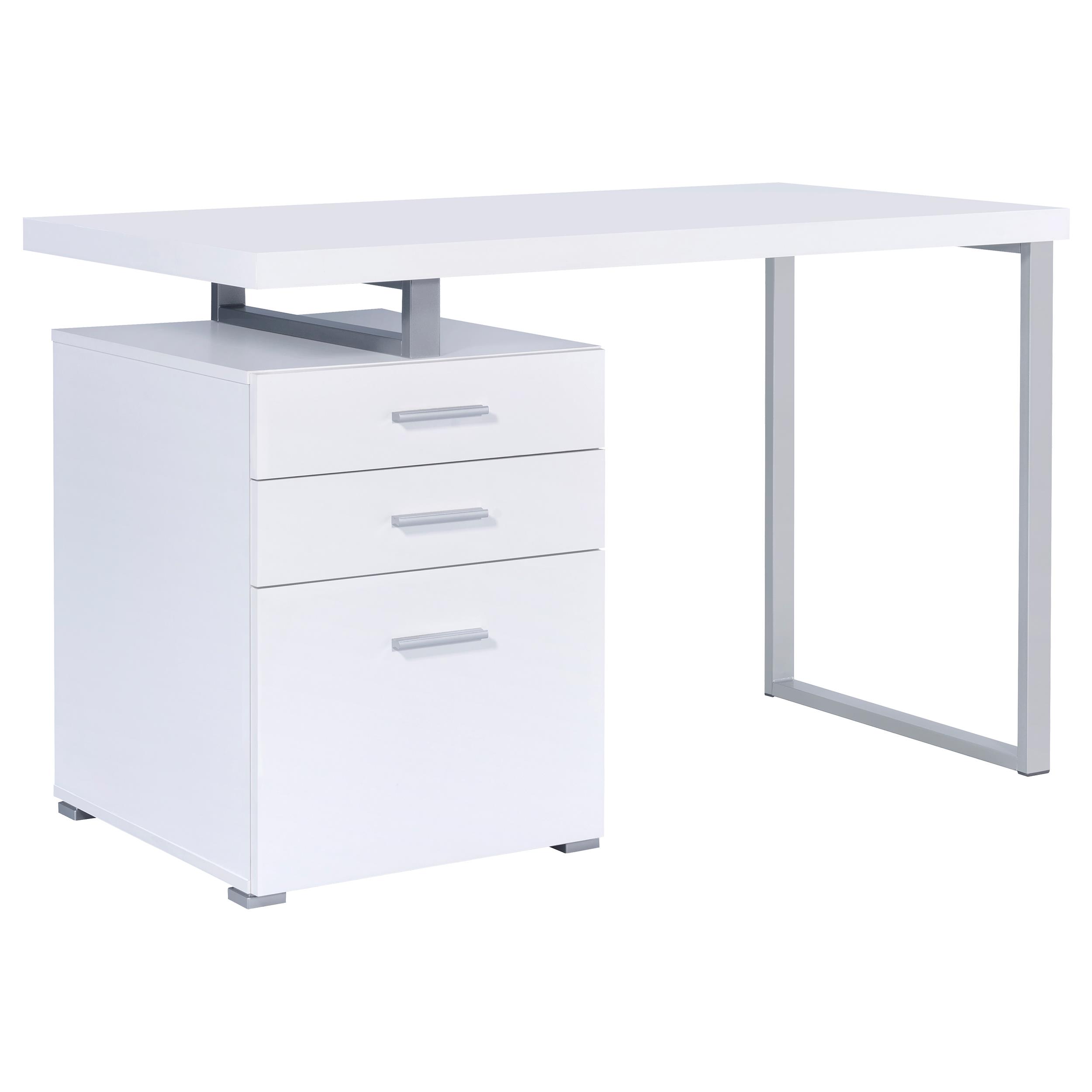 Coaster Brennan Contemporary White Computer Desk Model 800325
