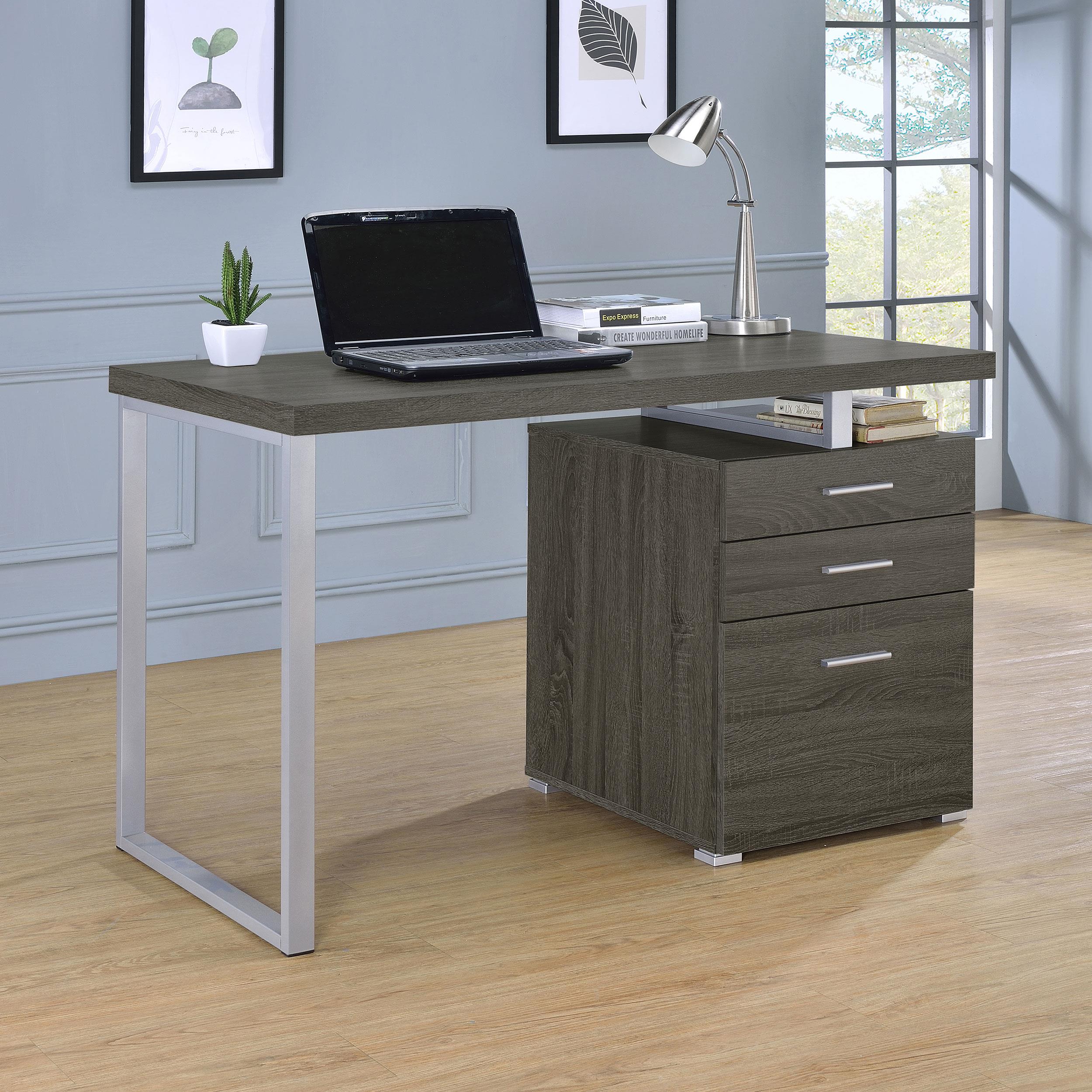 Coaster Brennan Contemporary Weathered Grey Computer Desk Model 800520