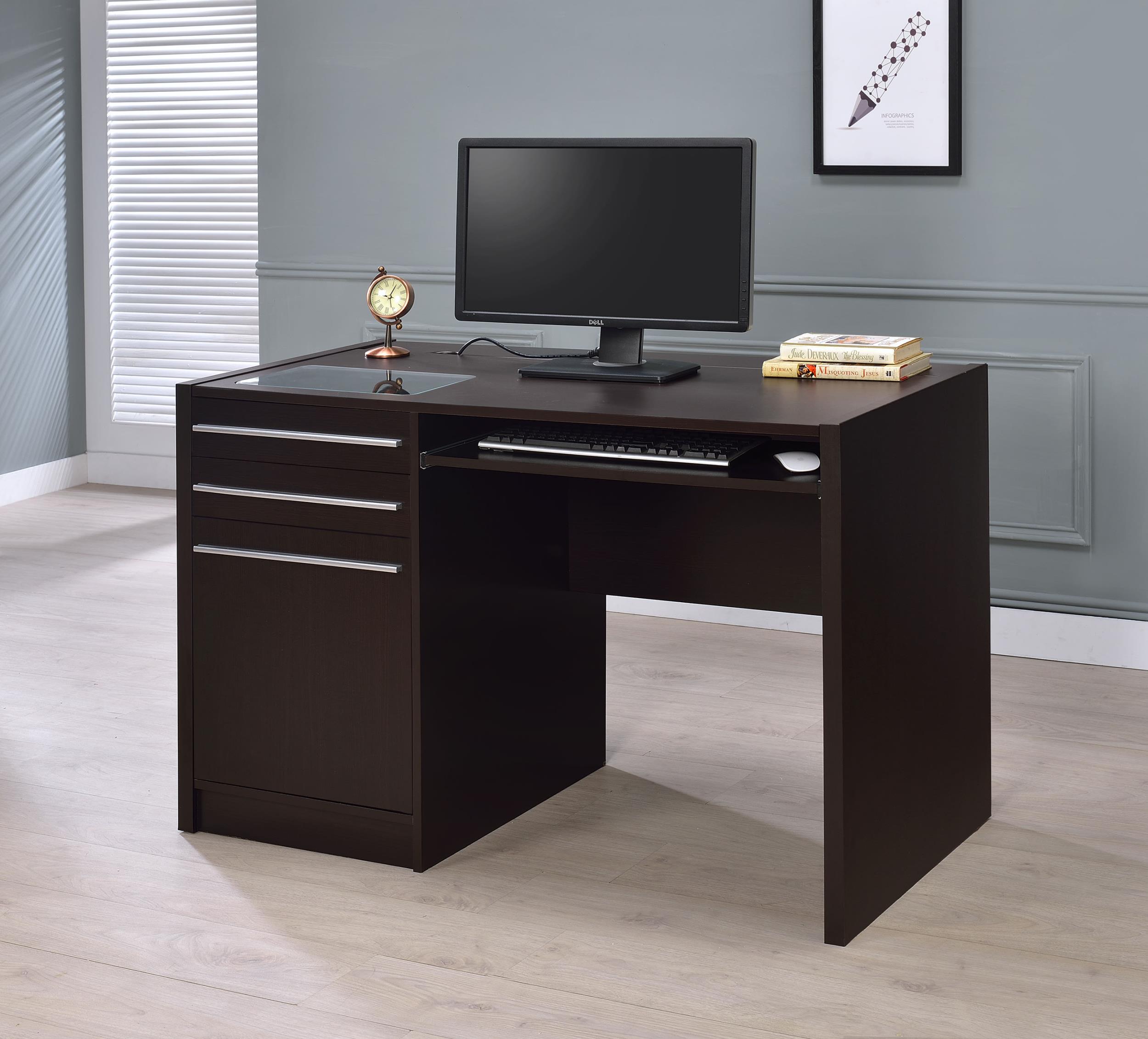 Coaster Halston Contemporary Cappuccino Computer Desk Model 800702