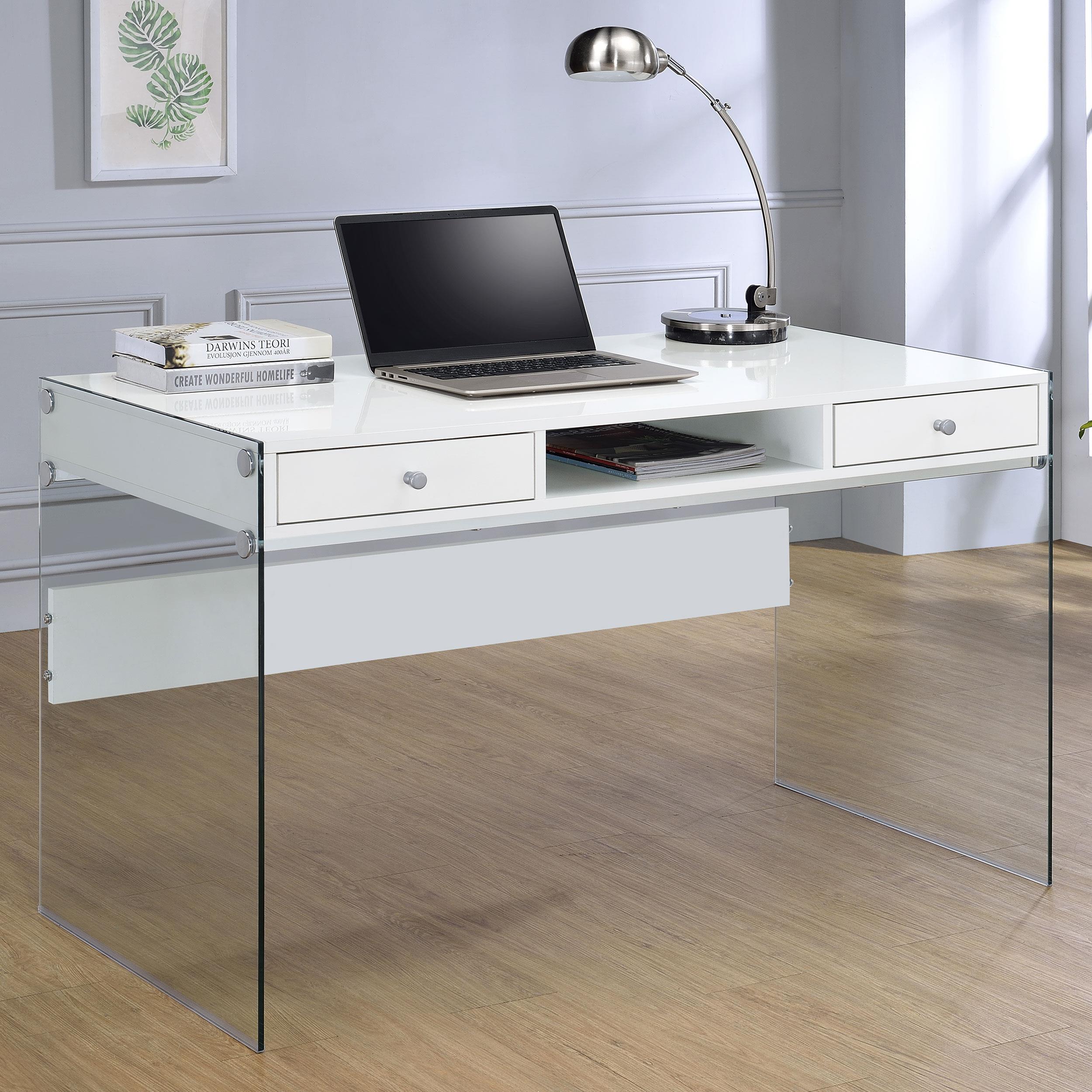 Coaster Dobrev Contemporary White Writing Desk Model 800829