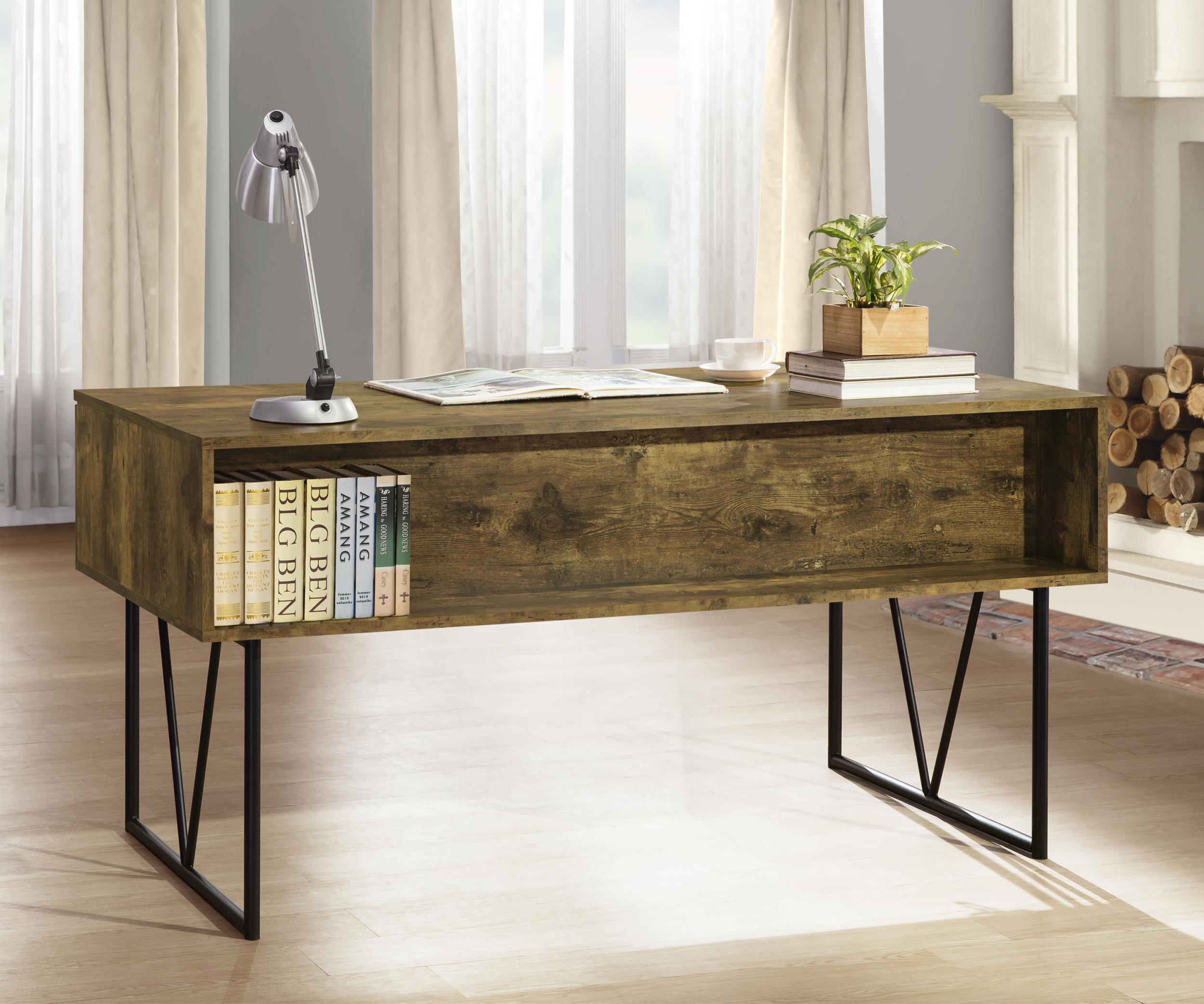 Coaster Analiese Farmhouse Rustic Nutmeg Writing Desk Model 800999