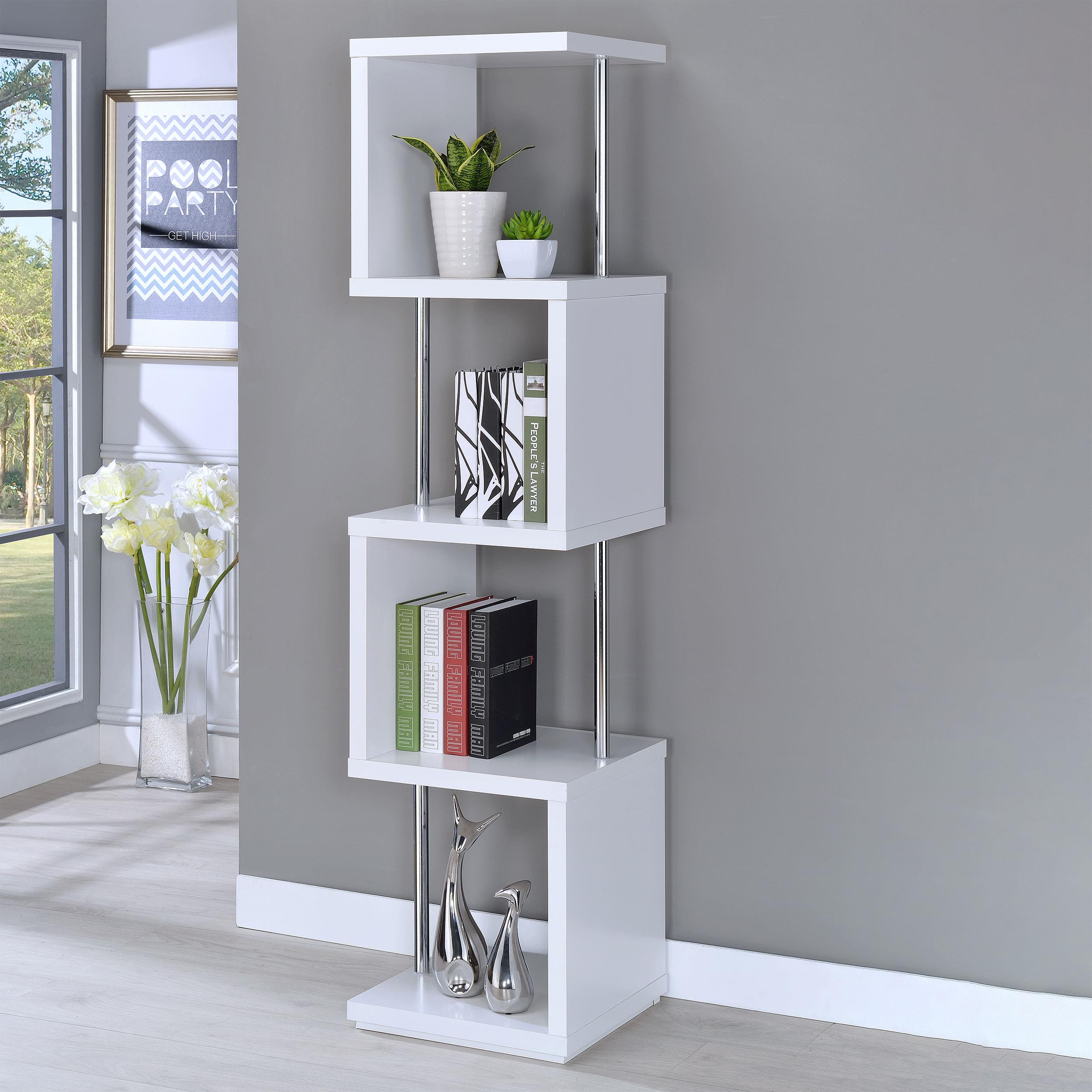 Coaster Baxter Contemporary White Bookshelf Model 801418