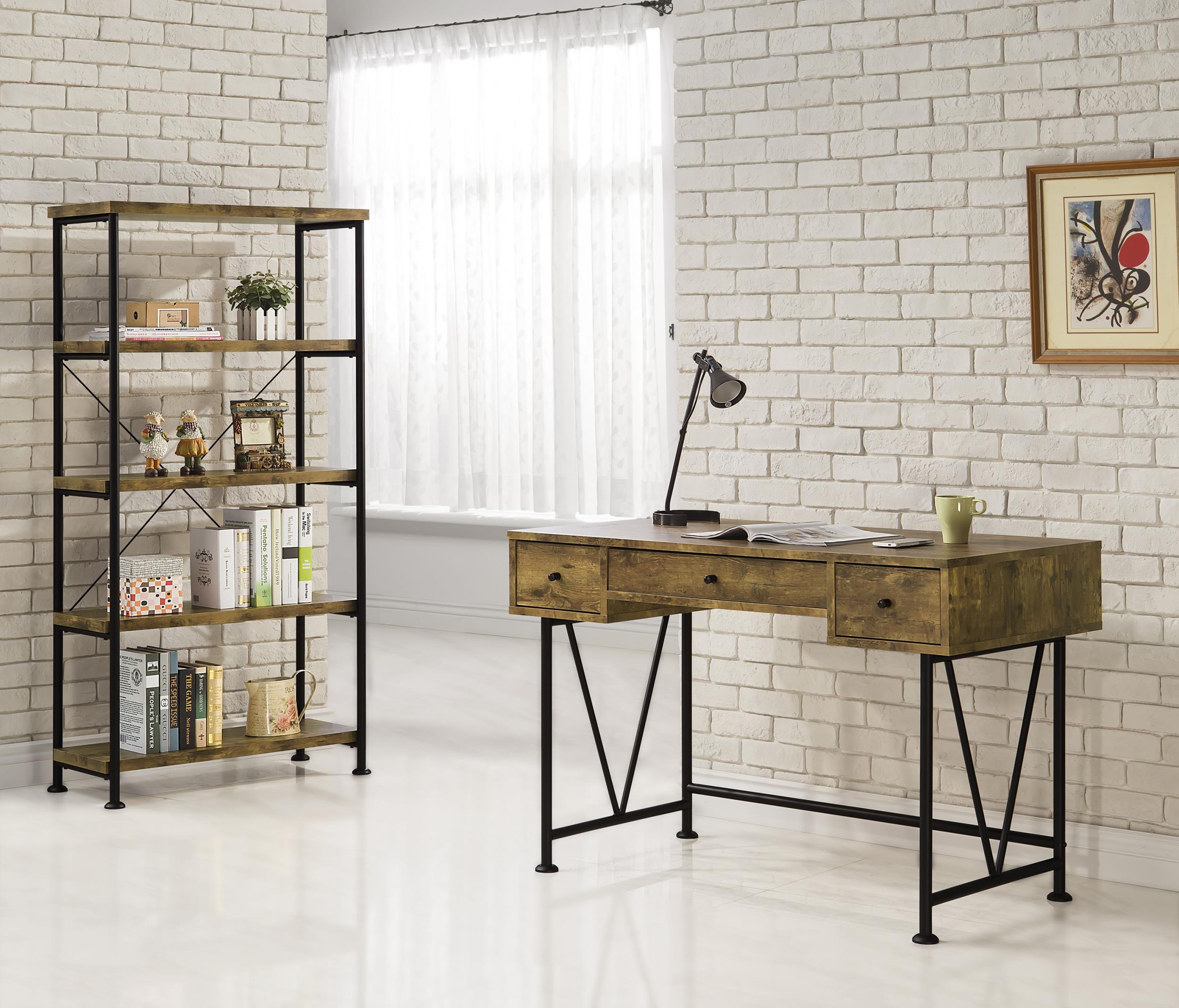 Coaster Analiese Farmhouse Rustic Nutmeg Writing Desk Model 801541-S2