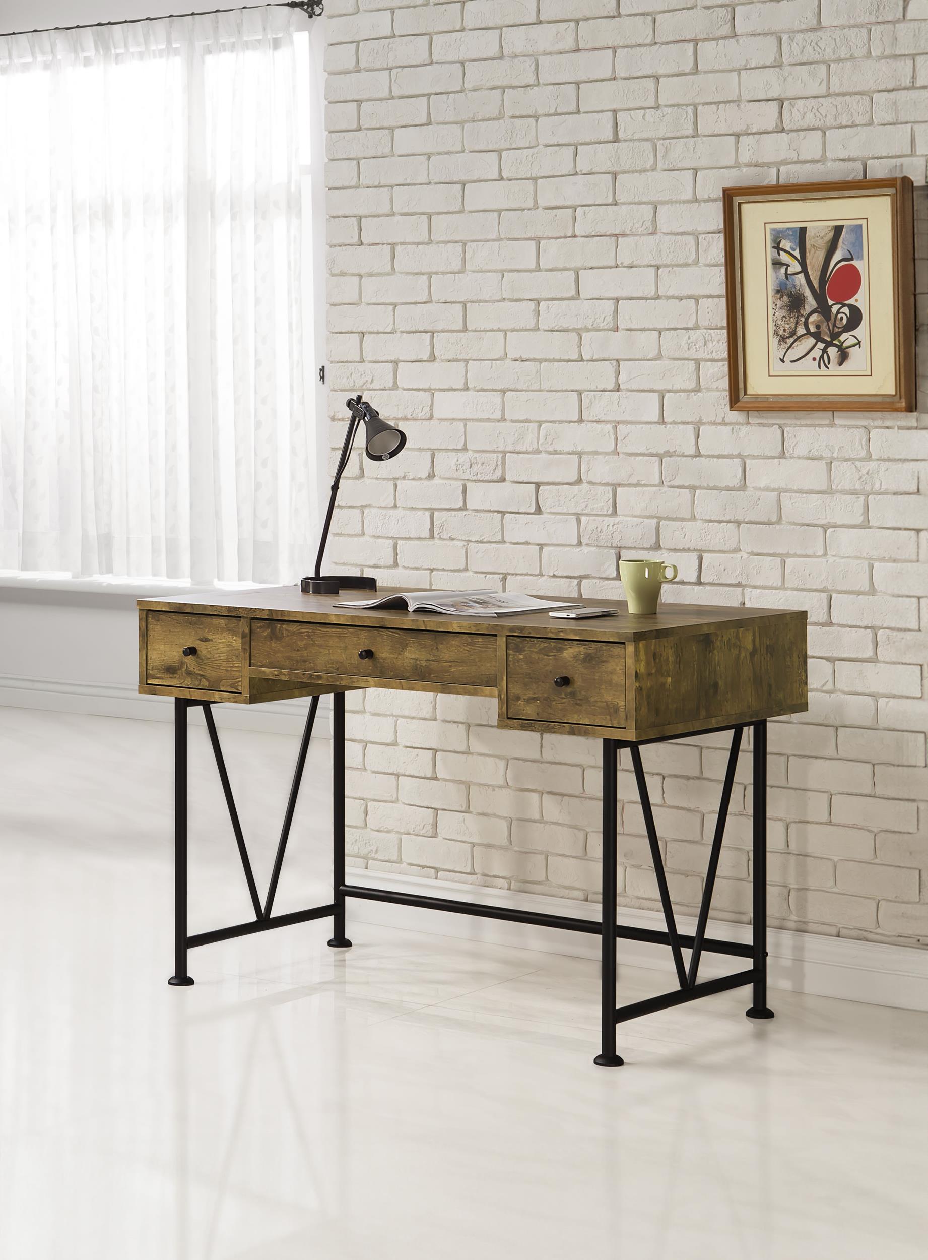 Coaster Analiese Farmhouse Rustic Nutmeg Writing Desk Model 801541