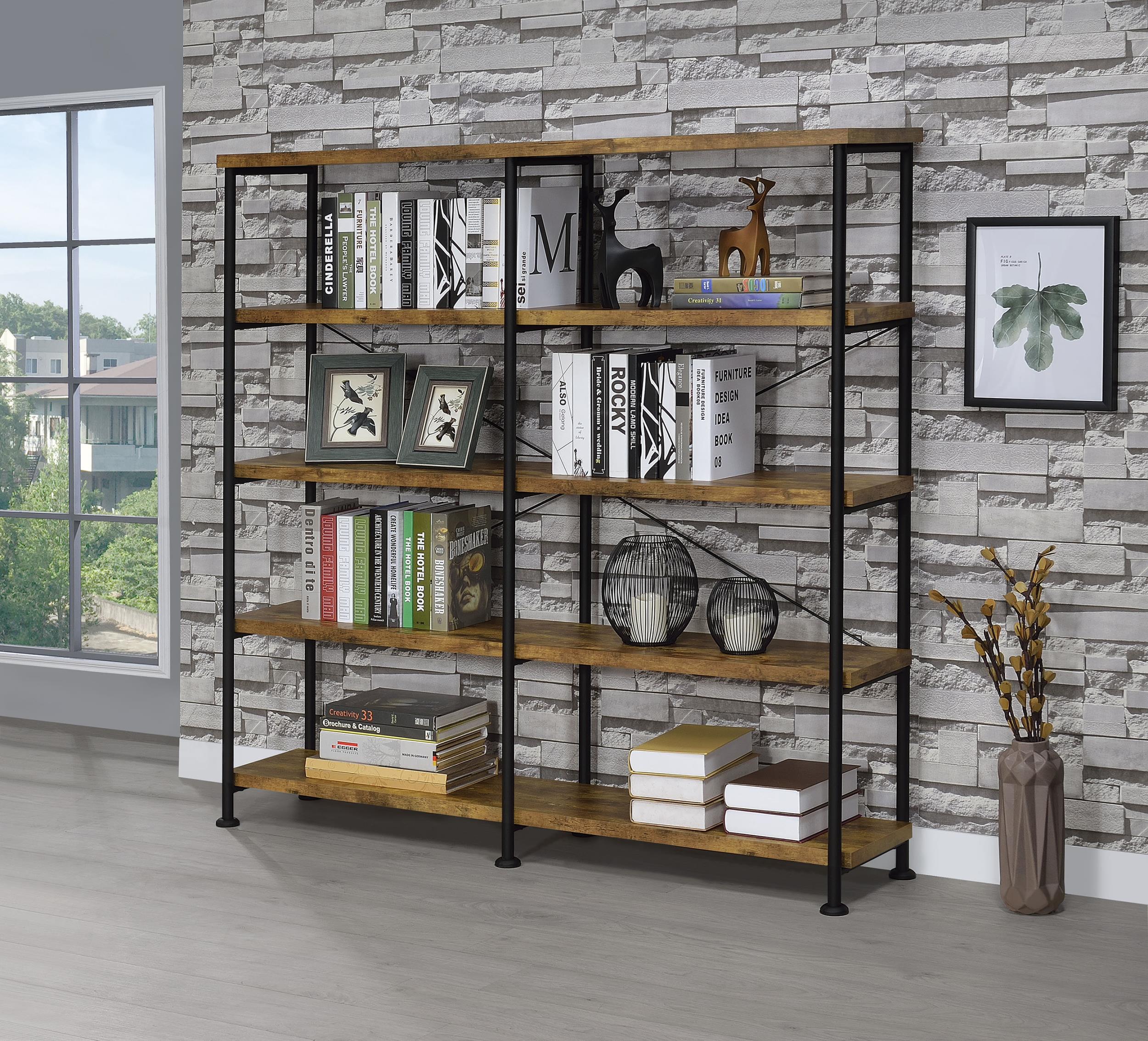 Coaster Analiese Farmhouse Rustic Nutmeg Bookshelf Model 801543