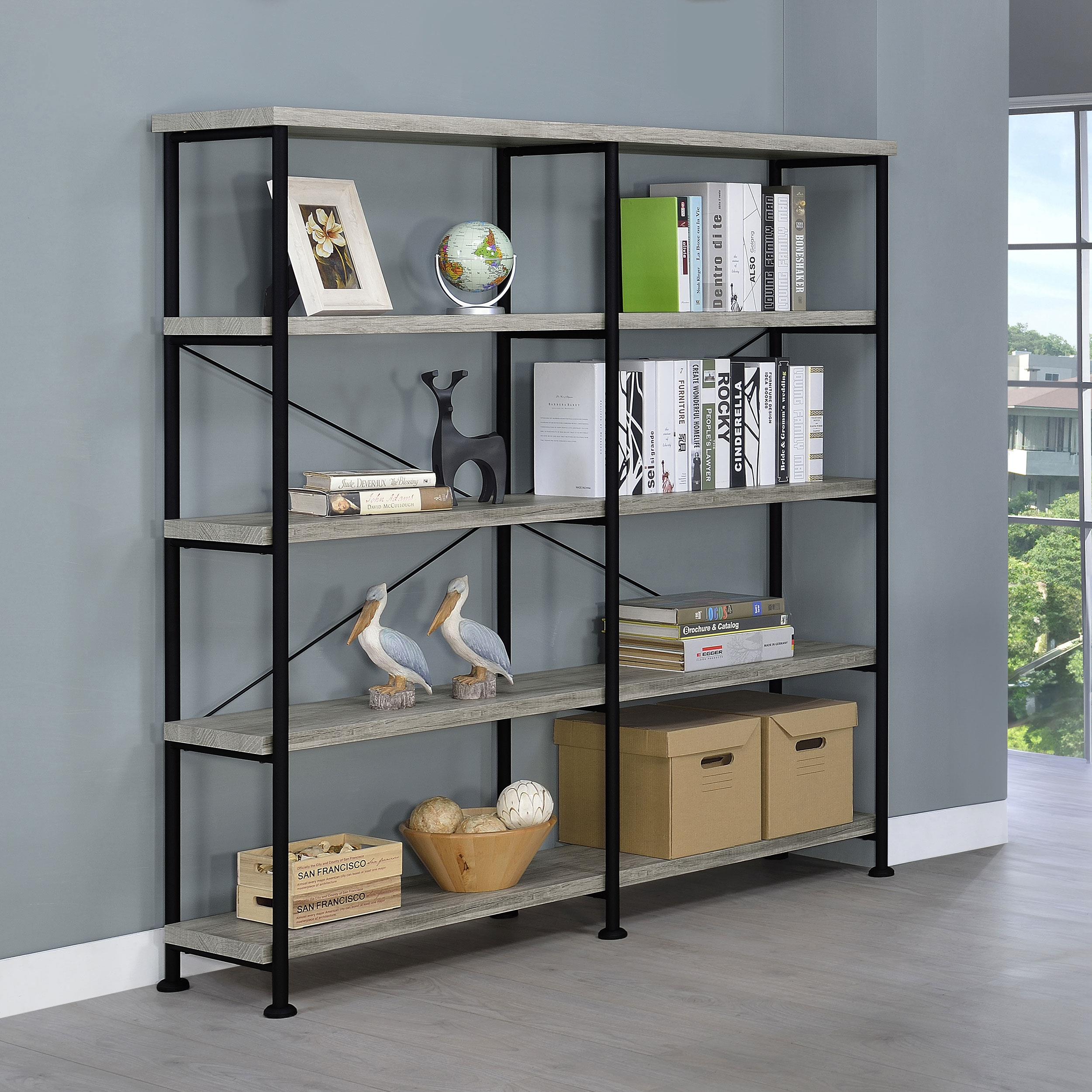 Coaster Analiese Farmhouse Grey Driftwood Bookshelf Model 801544